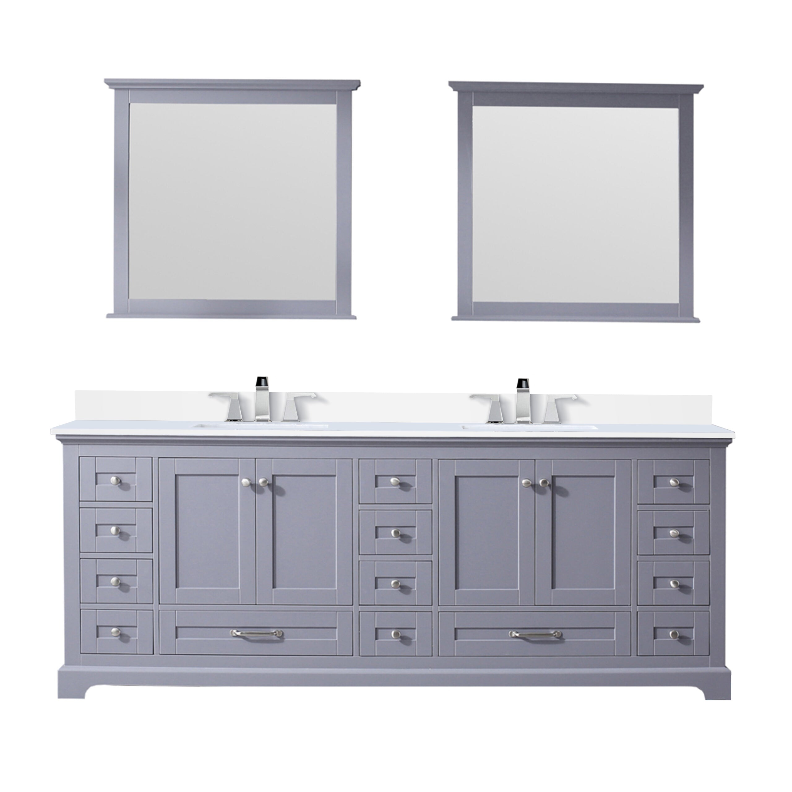Dukes 84 in. W x 22 in. D Dark Grey Double Bath Vanity