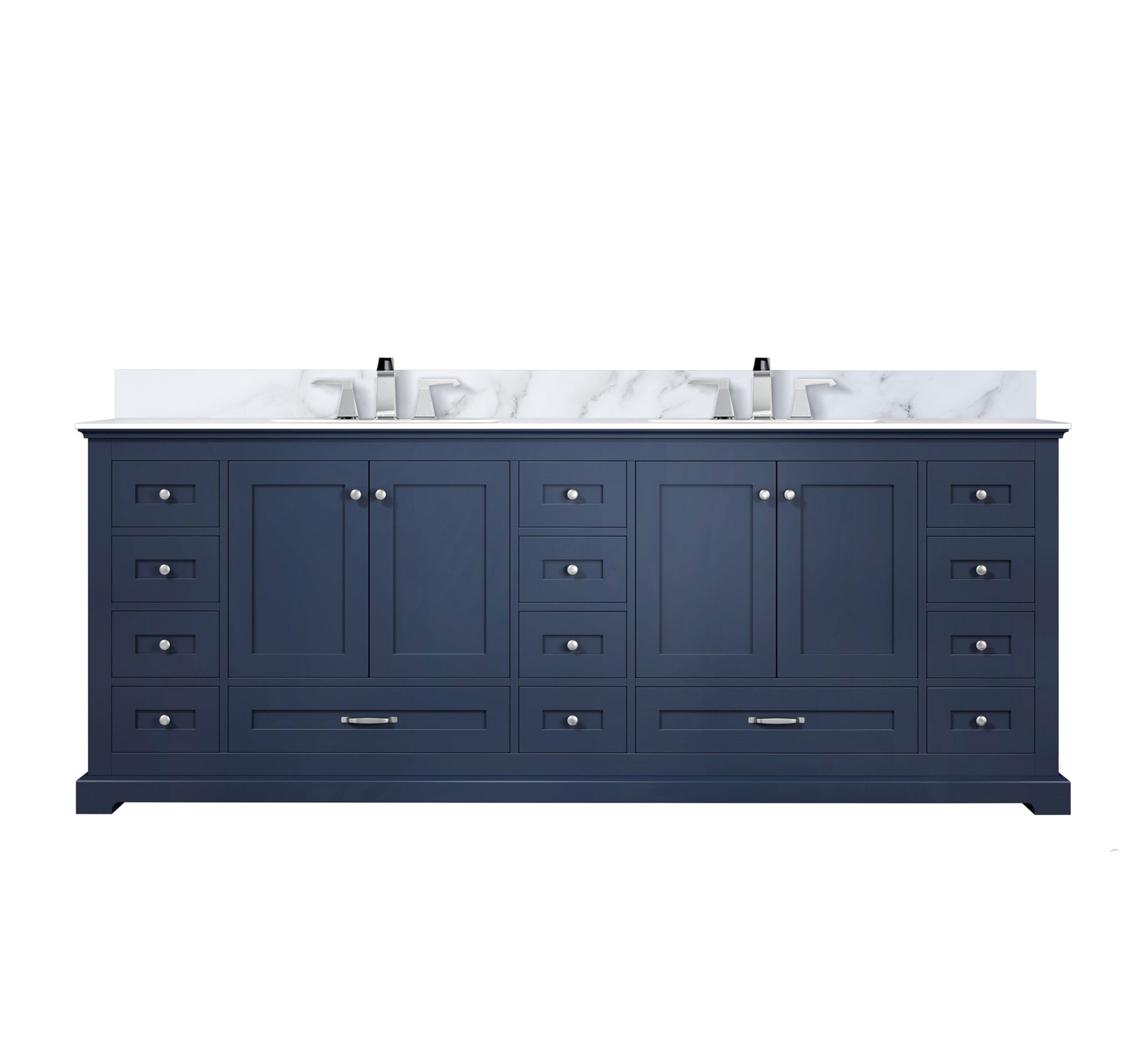 Dukes 84 in. W x 22 in. D Navy Blue Double Bath Vanity