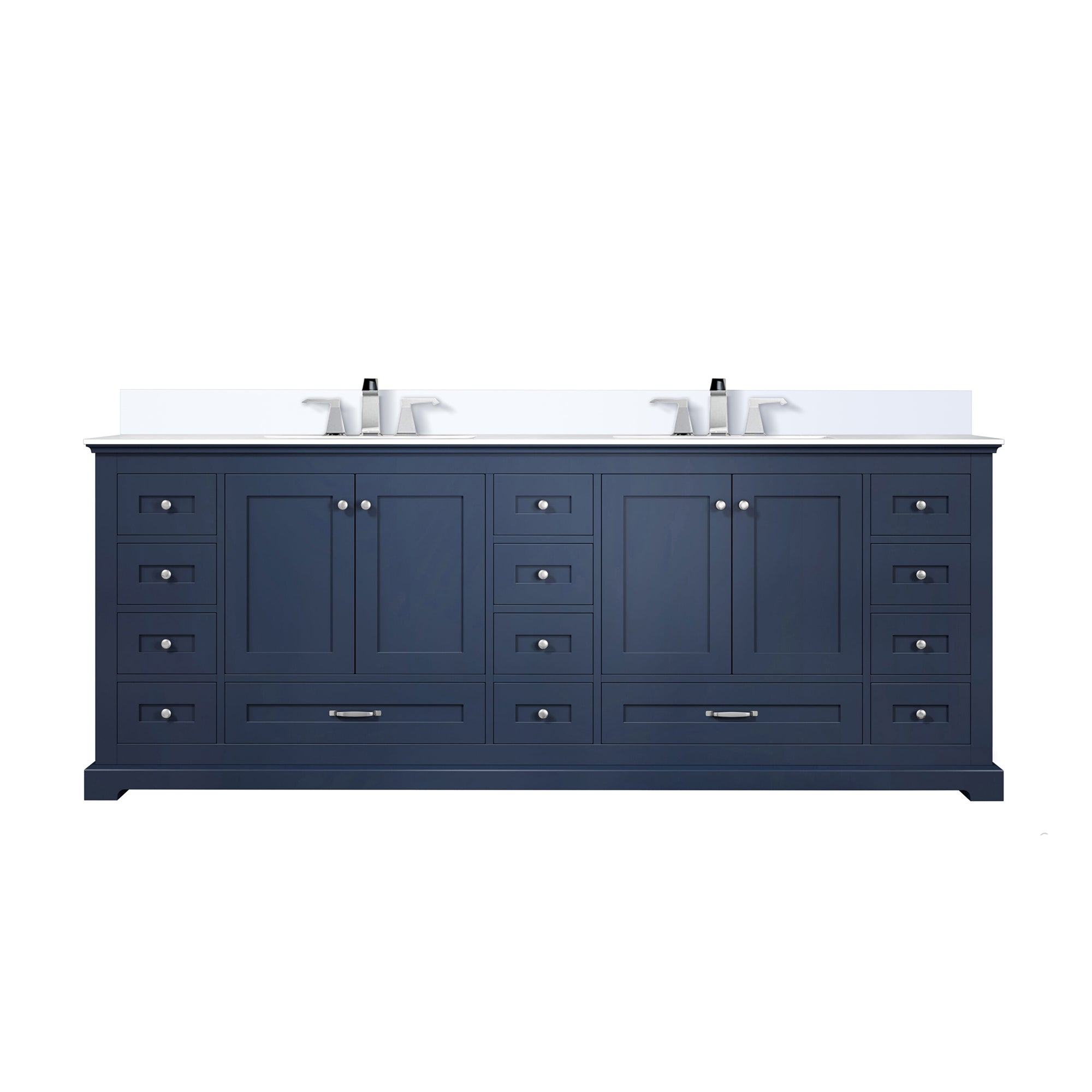 Dukes 84 in. W x 22 in. D Navy Blue Double Bath Vanity