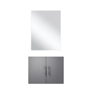 Geneva 24 in W x 22 in D Dark Grey Single Bath Vanity and 18 in Mirror
