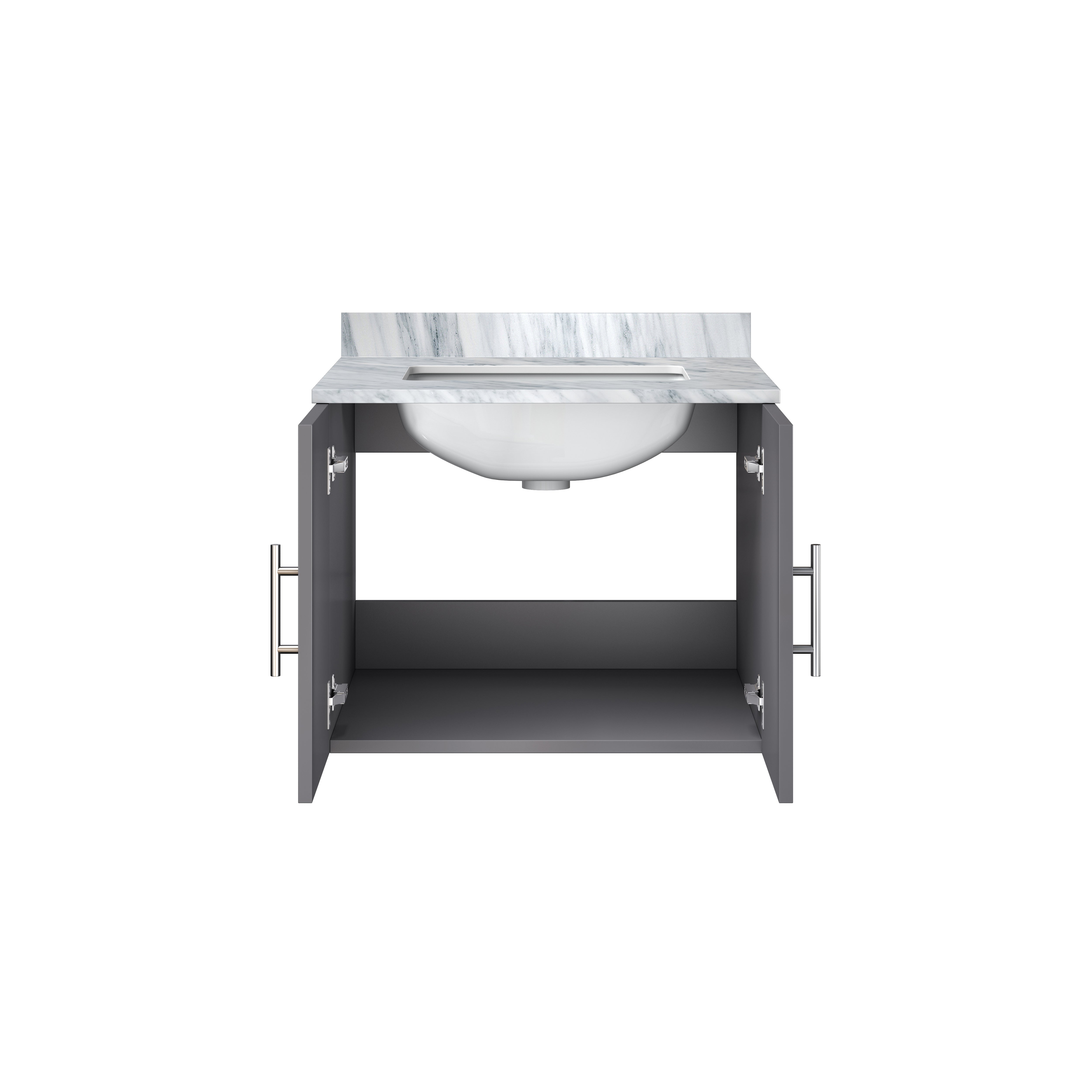Geneva 24 in. W x 22 in. D Dark Grey Bath Vanity