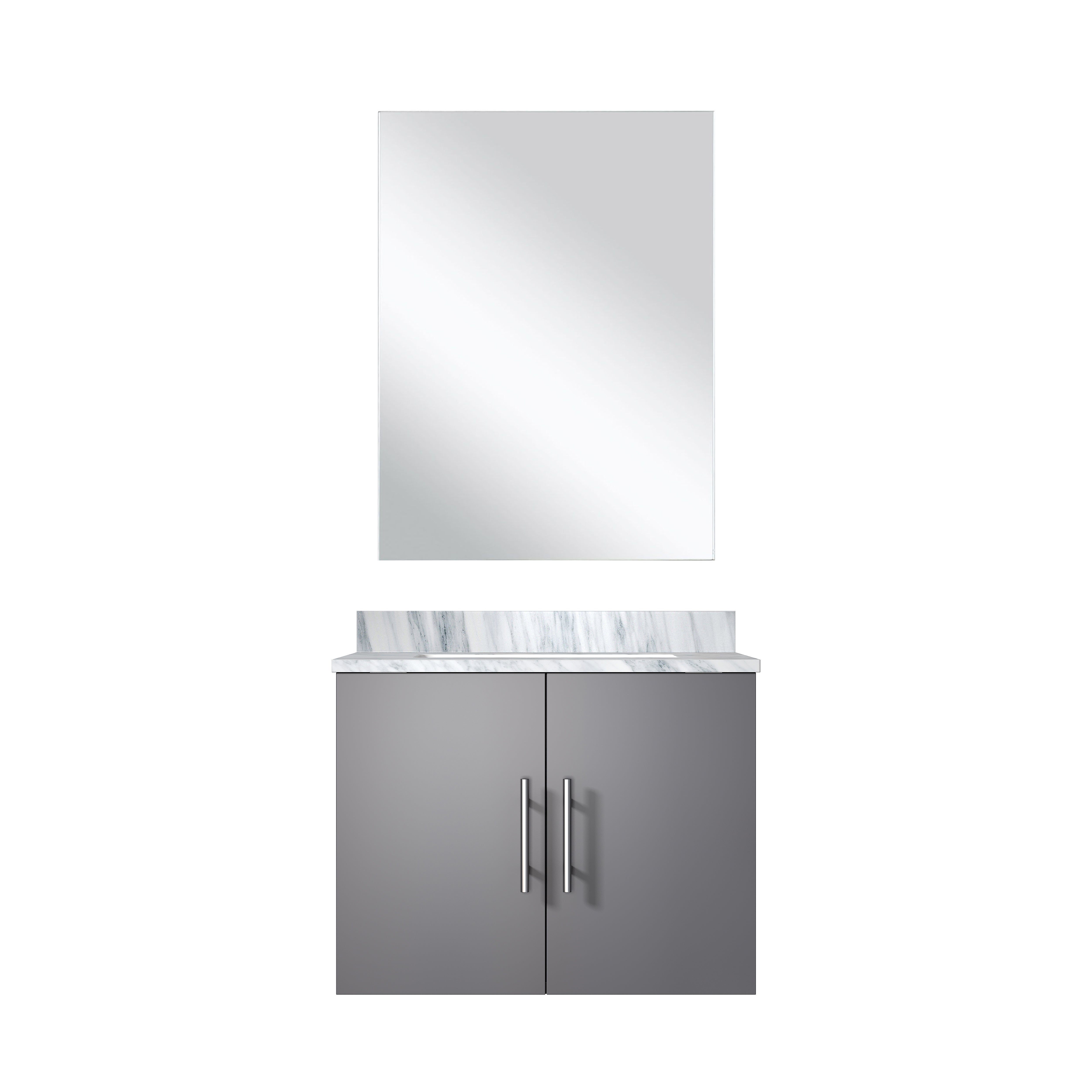 Geneva 24 in W x  in D Dark Grey Single Bath Vanity