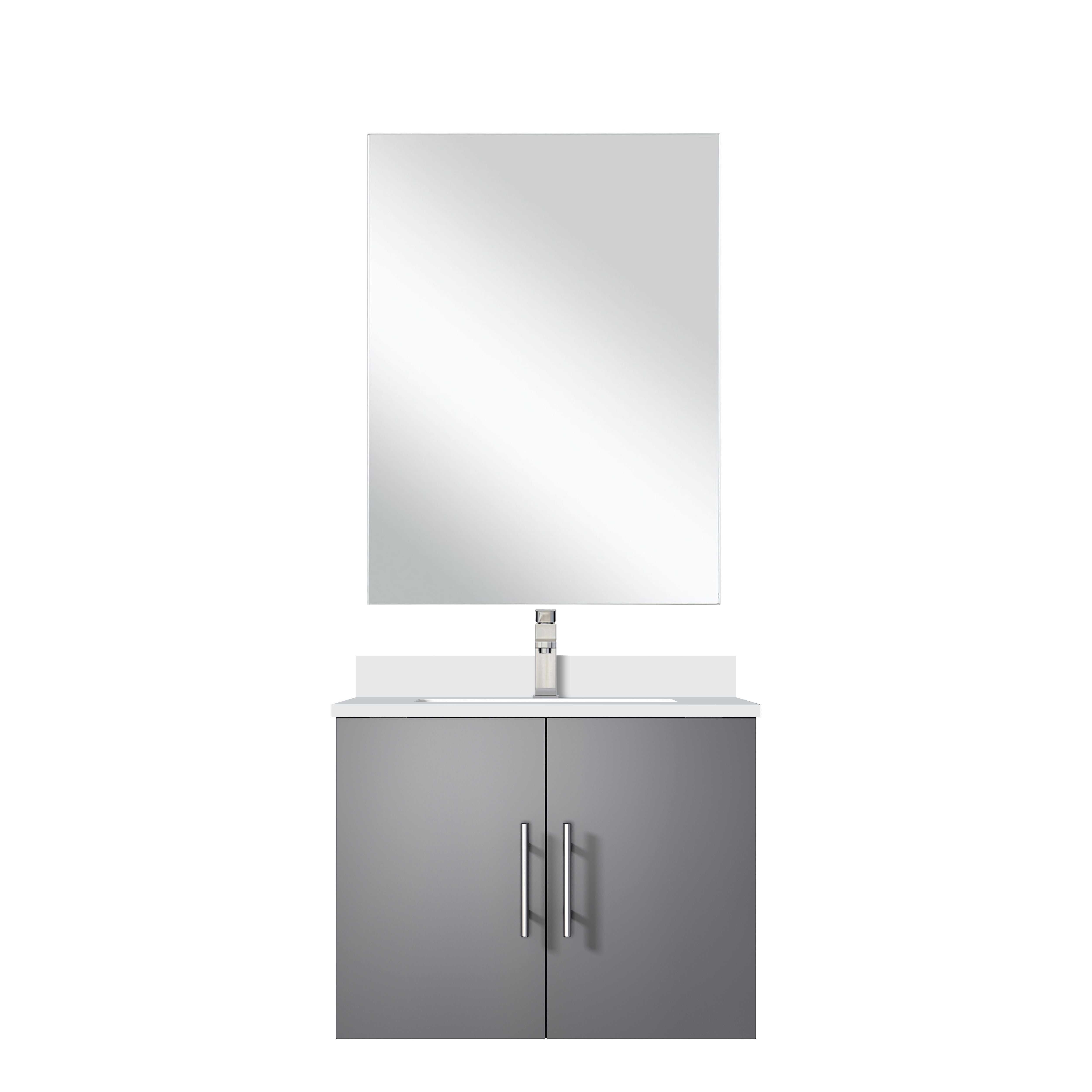 Geneva 24 in W x  in D Dark Grey Single Bath Vanity