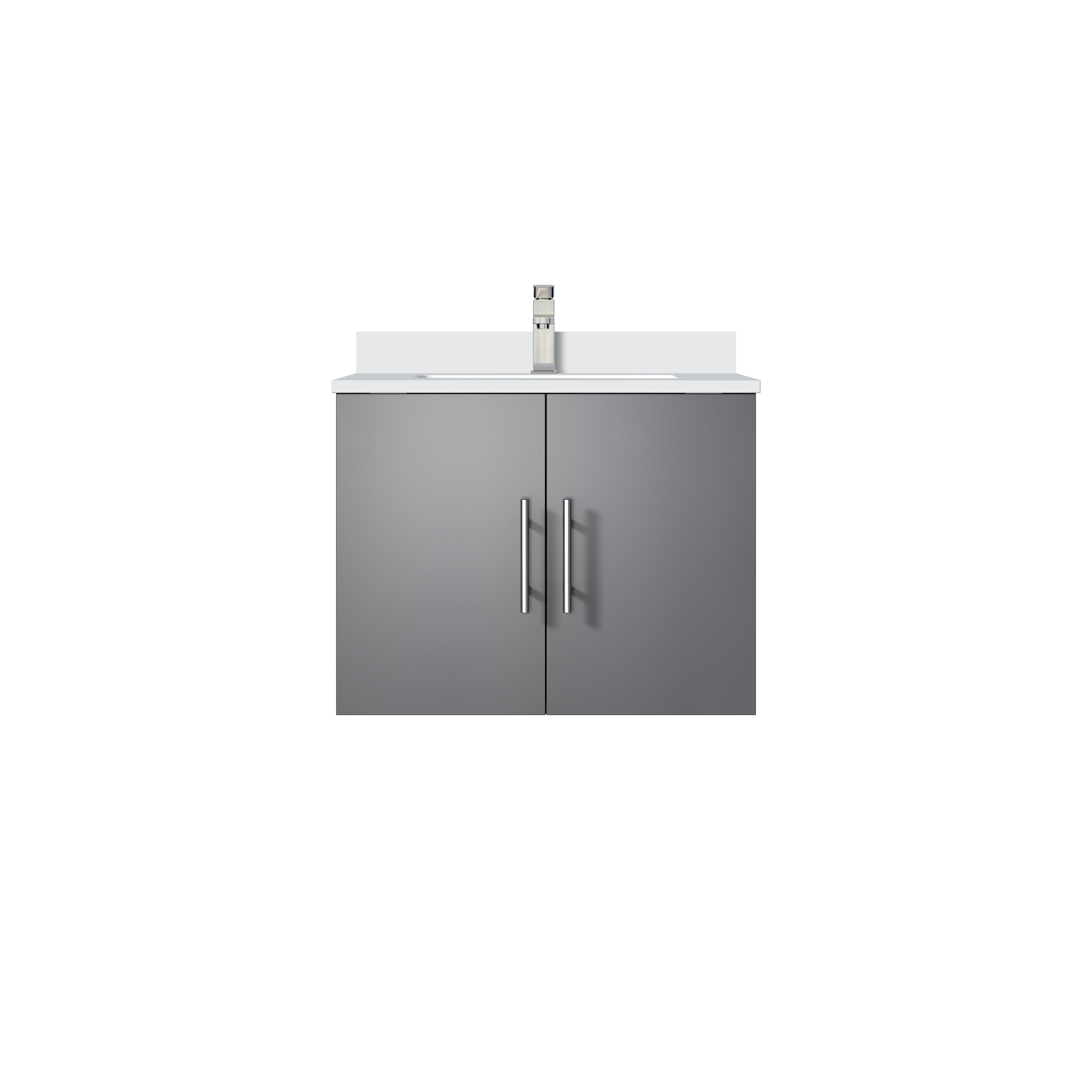Geneva 24 in. W x 22 in. D Dark Grey Bath Vanity