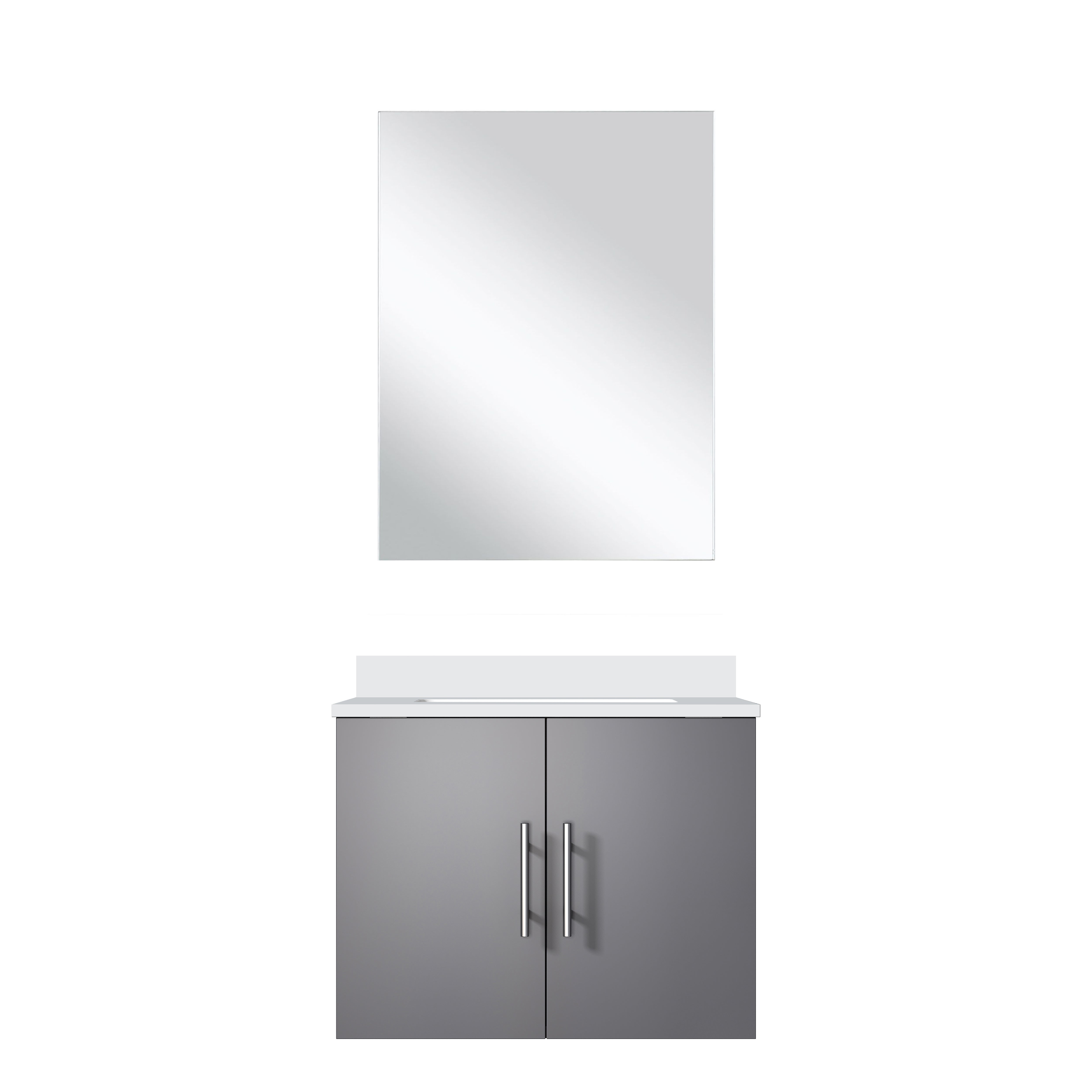 Geneva 24 in W x  in D Dark Grey Single Bath Vanity