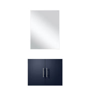 Geneva 24 in W x 22 in D Navy Blue Single Bath Vanity and 18 in Mirror