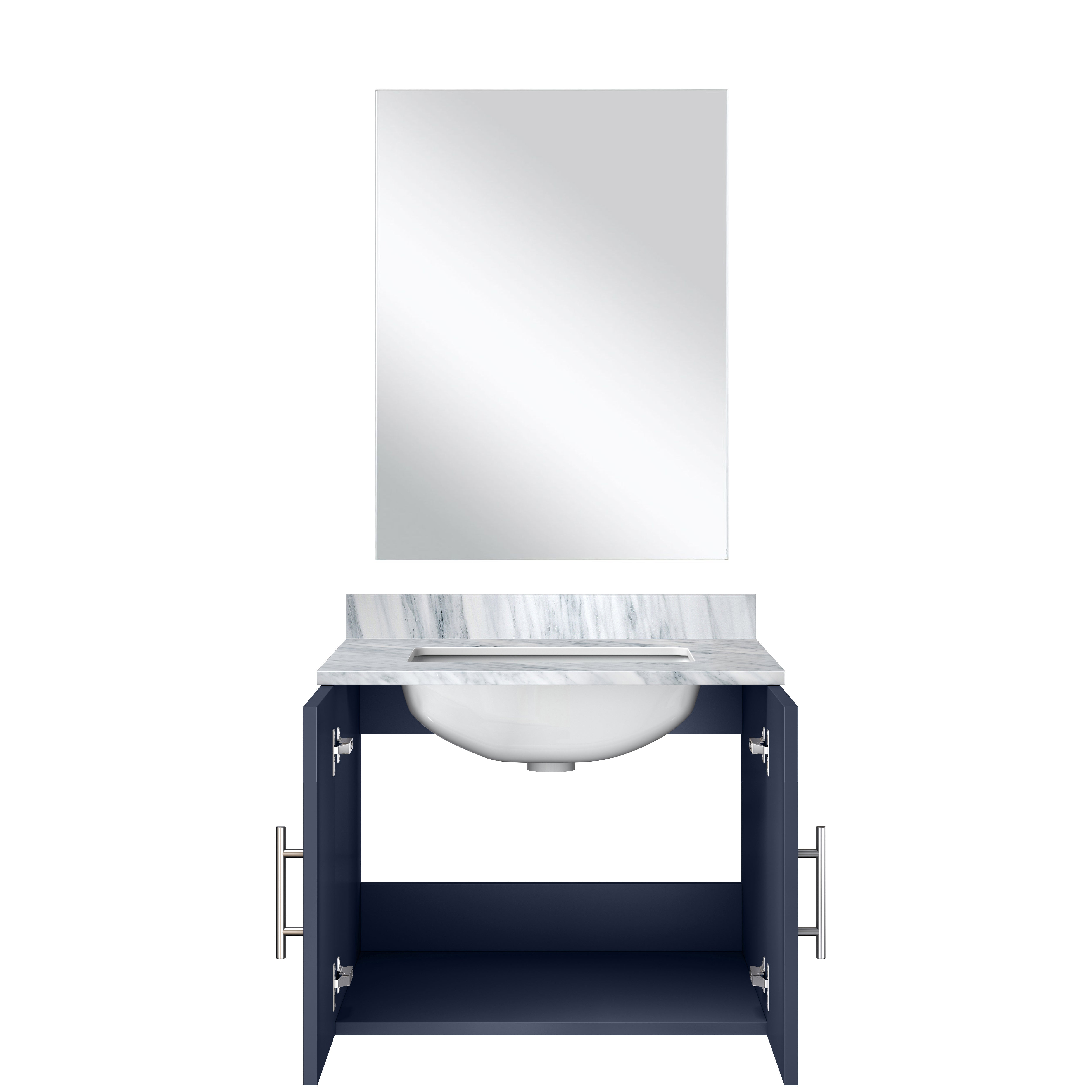 Geneva 24 in W x  in D Navy Blue Single Bath Vanity