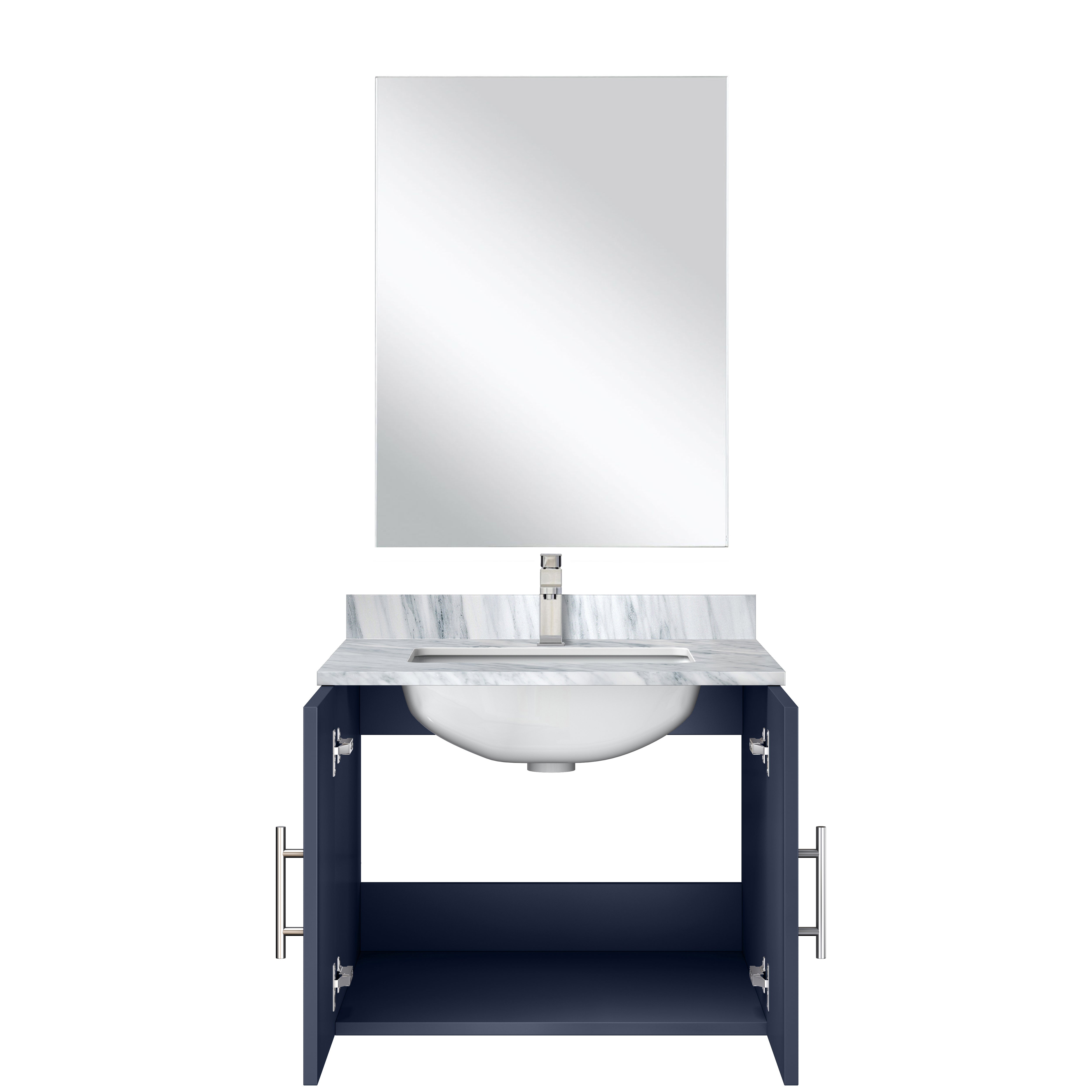 Geneva 24 in W x  in D Navy Blue Single Bath Vanity