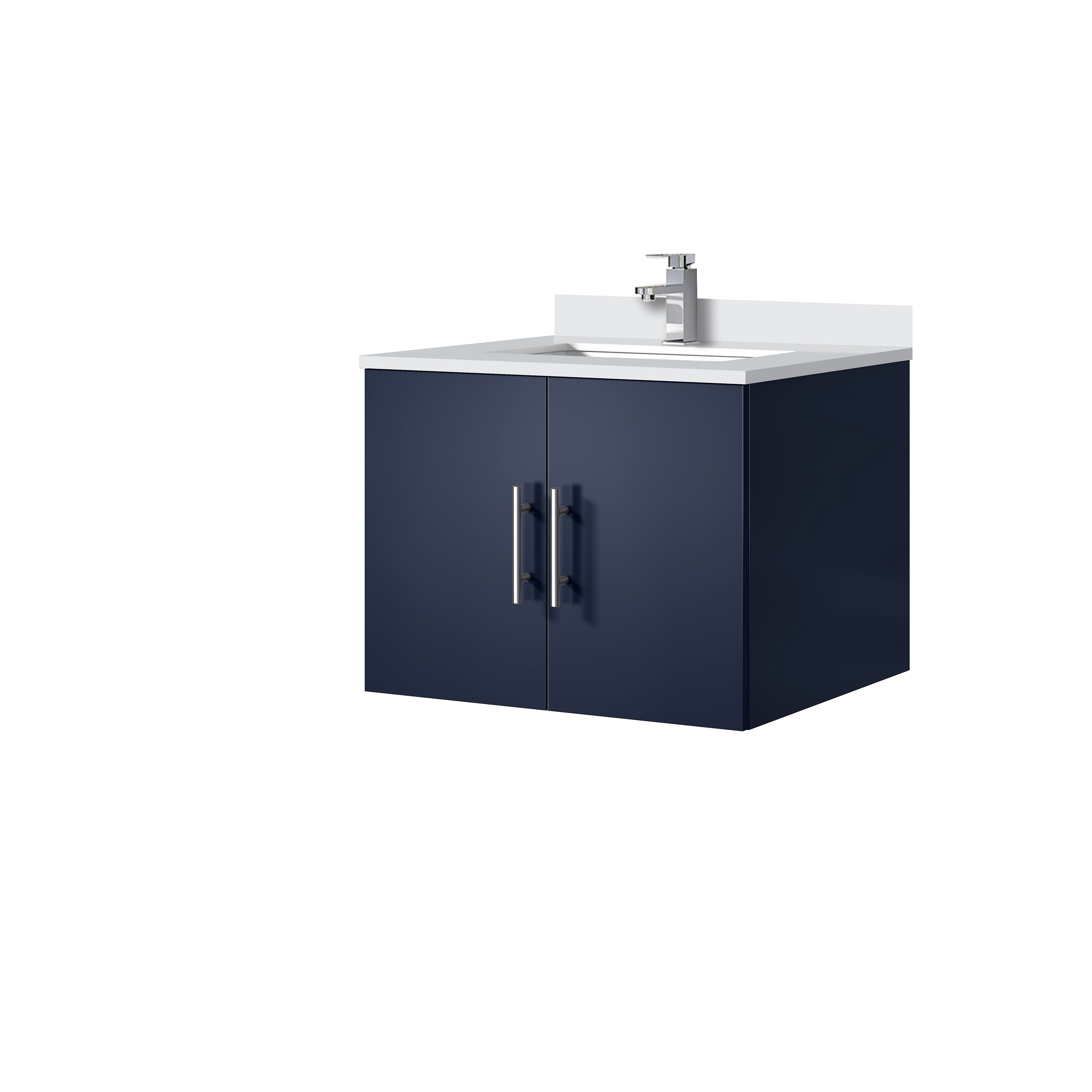 Geneva 24 in. W x 22 in. D Navy Blue Bath Vanity