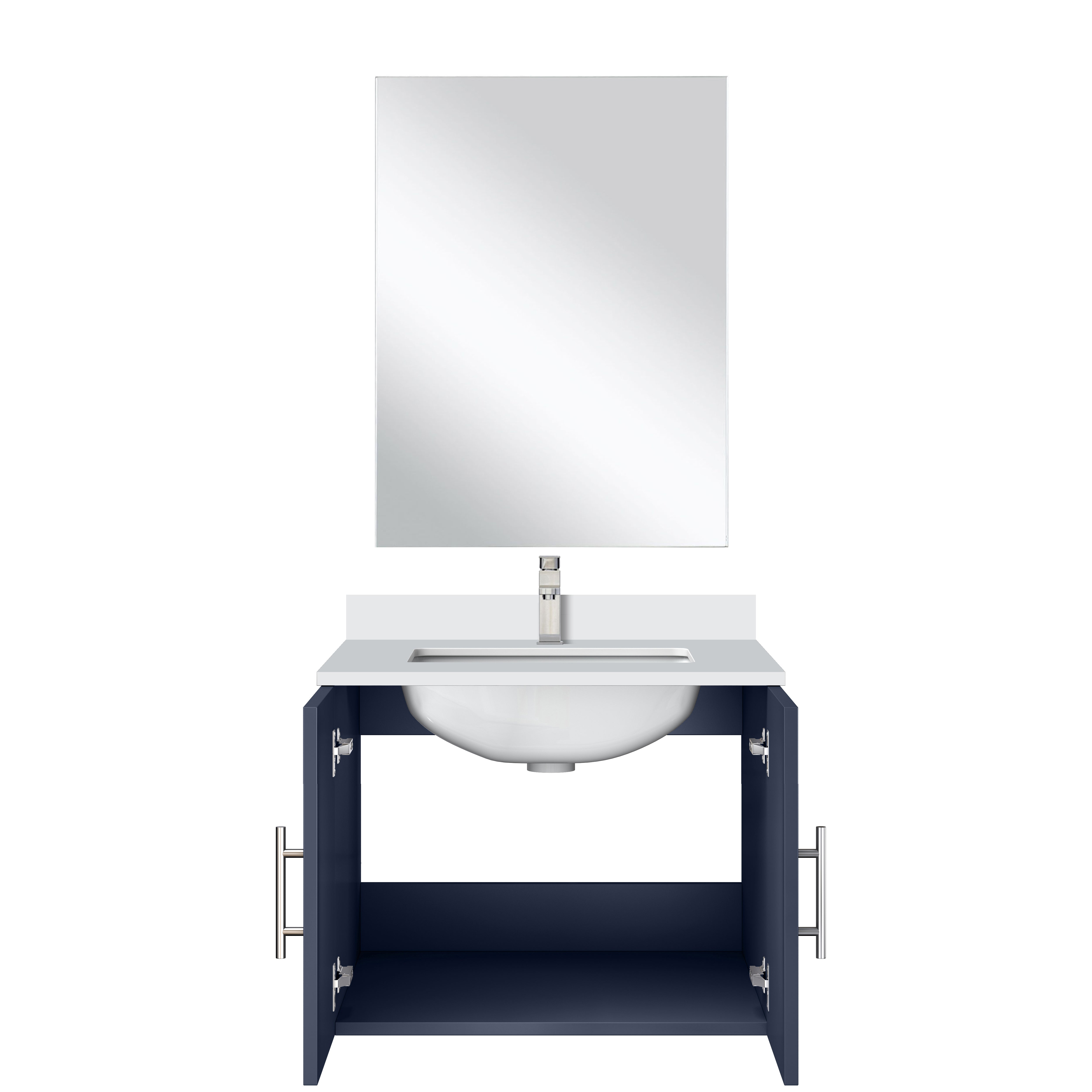 Geneva 24 in W x  in D Navy Blue Single Bath Vanity