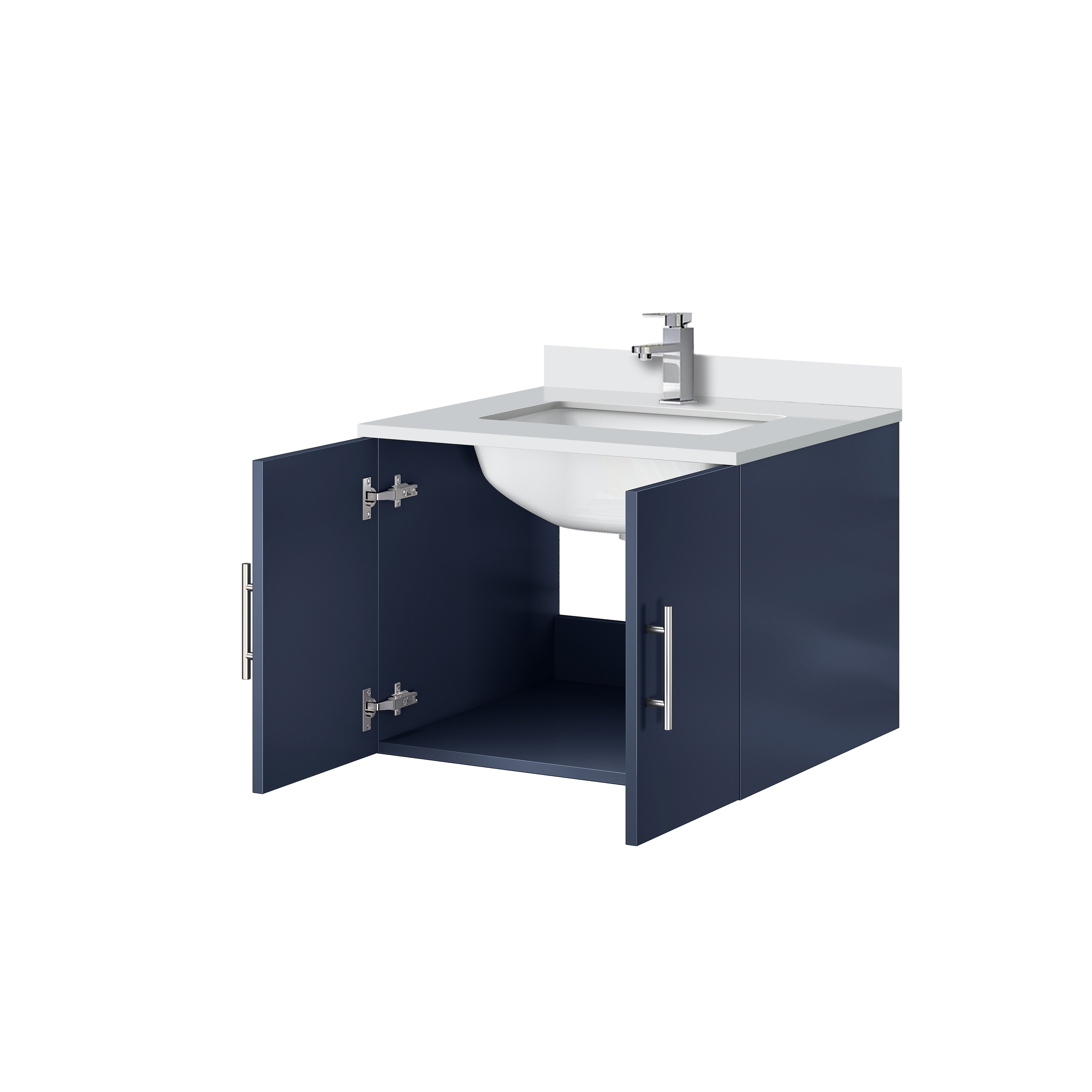 Geneva 24 in. W x 22 in. D Navy Blue Bath Vanity