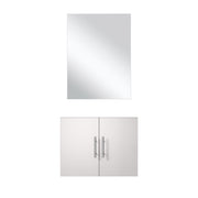 Geneva 24 in W x 22 in D Glossy White Single Bath Vanity and 18 in Mirror