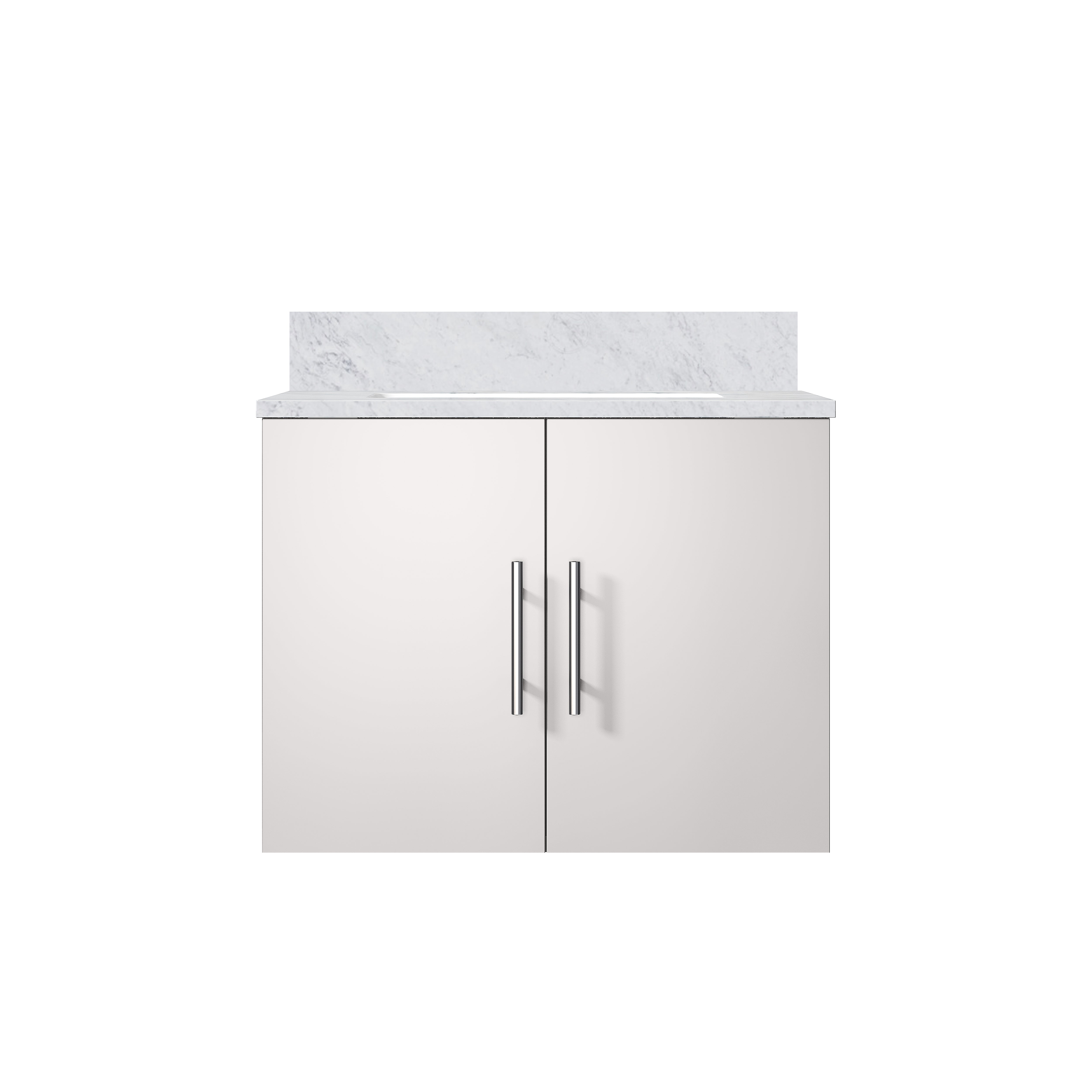 Geneva 24 in. W x 22 in. D Glossy White Bath Vanity