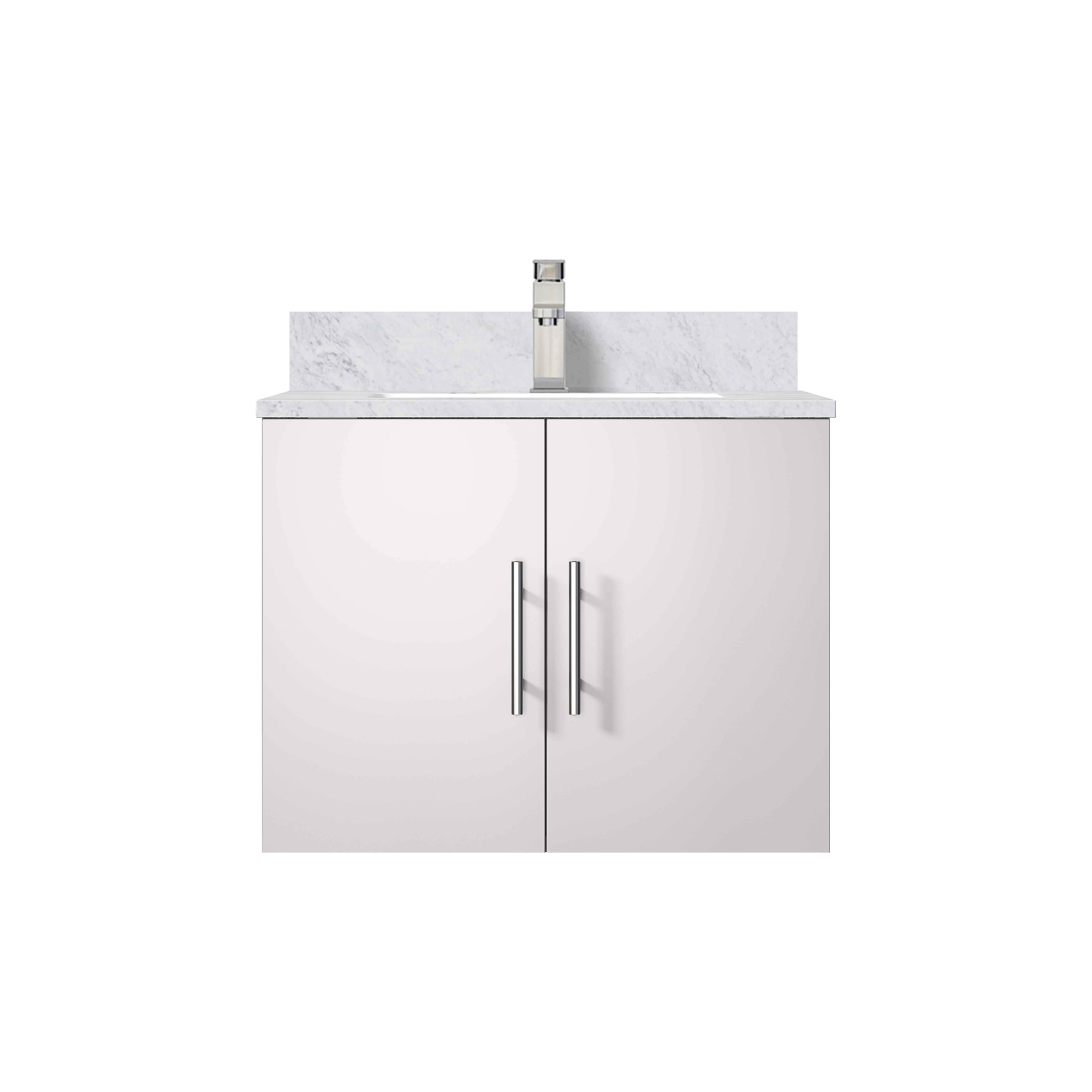 Geneva 24 in. W x 22 in. D Glossy White Bath Vanity