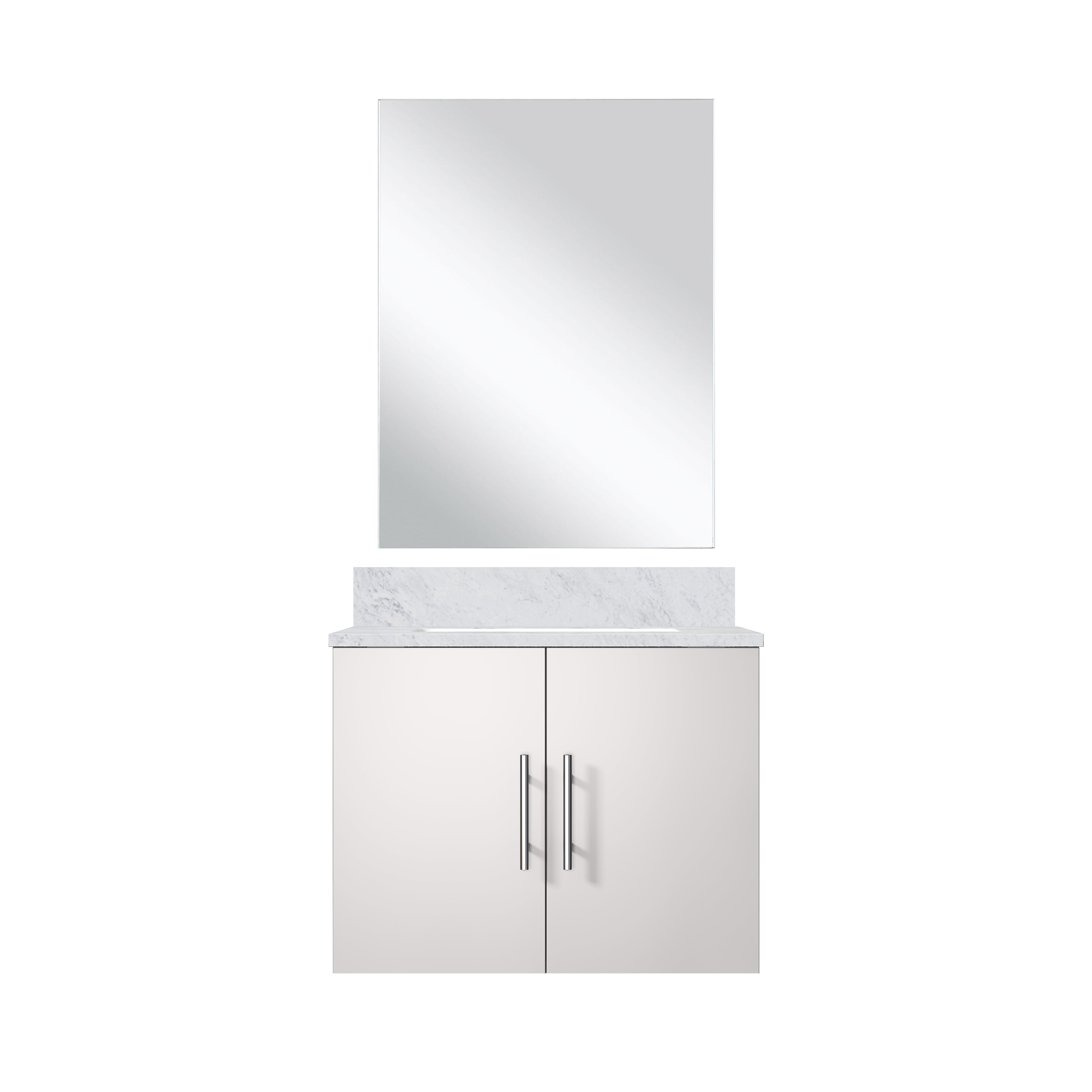 Geneva 24 in W x  in D Glossy White Single Bath Vanity