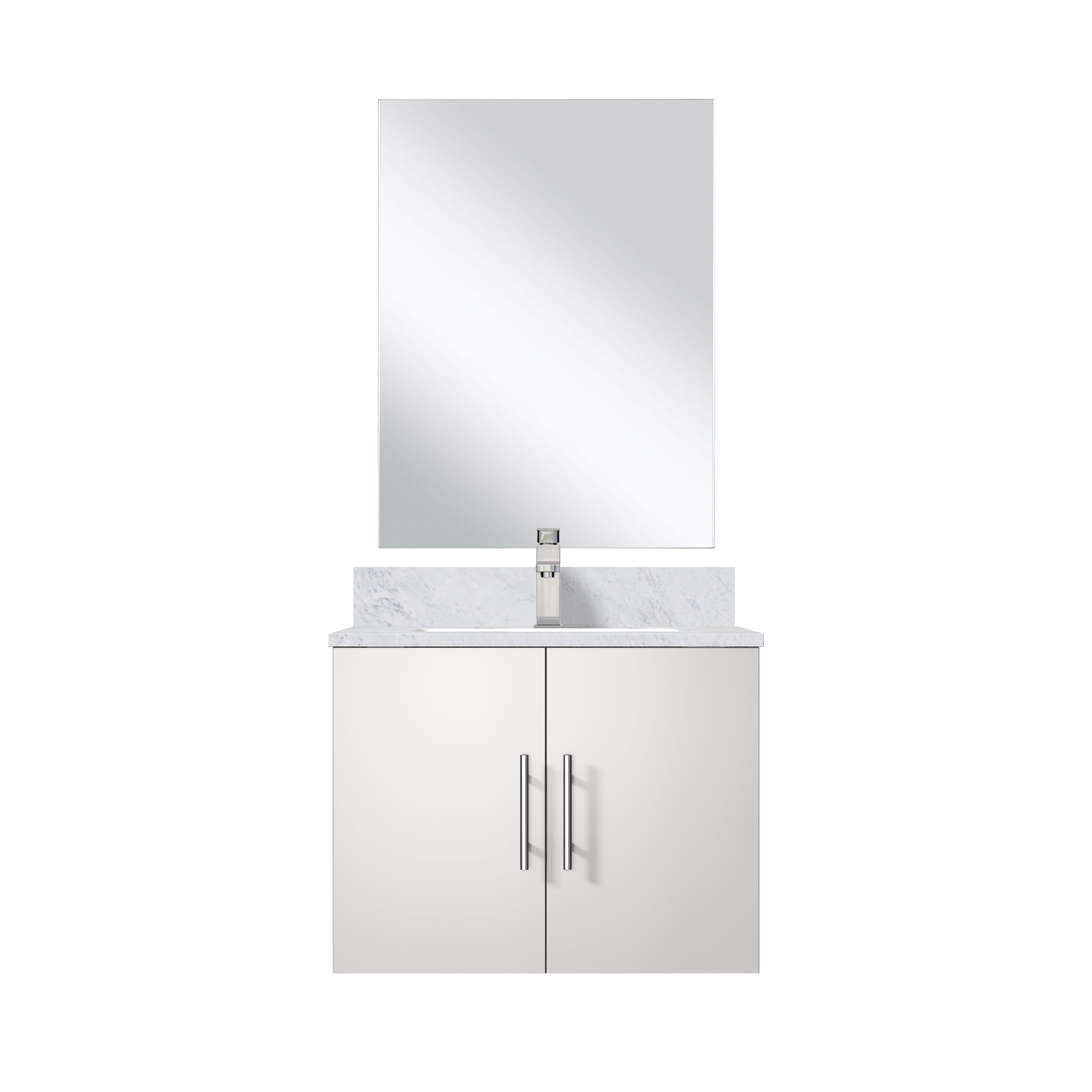 Geneva 24 in W x  in D Glossy White Single Bath Vanity