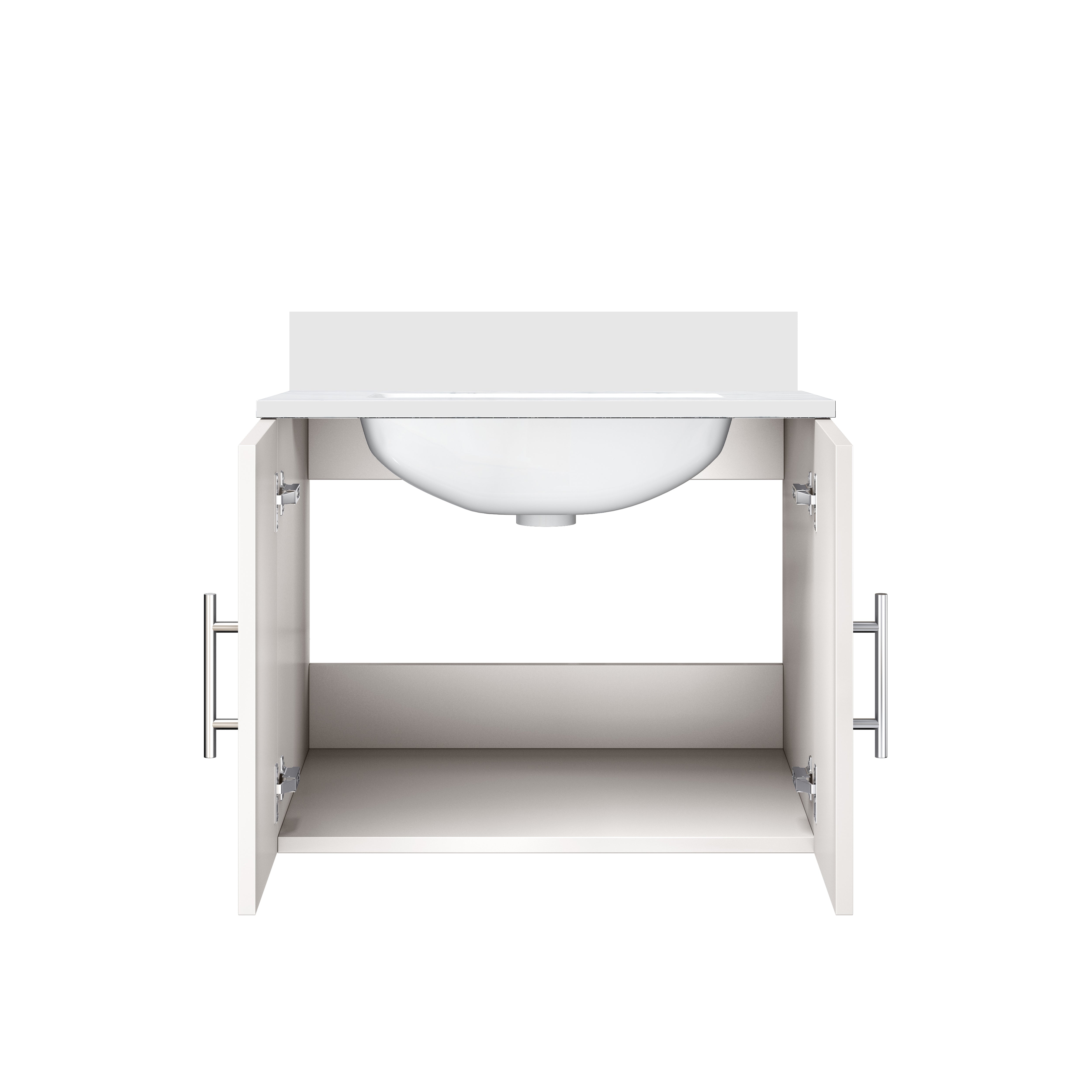 Geneva 24 in. W x 22 in. D Glossy White Bath Vanity