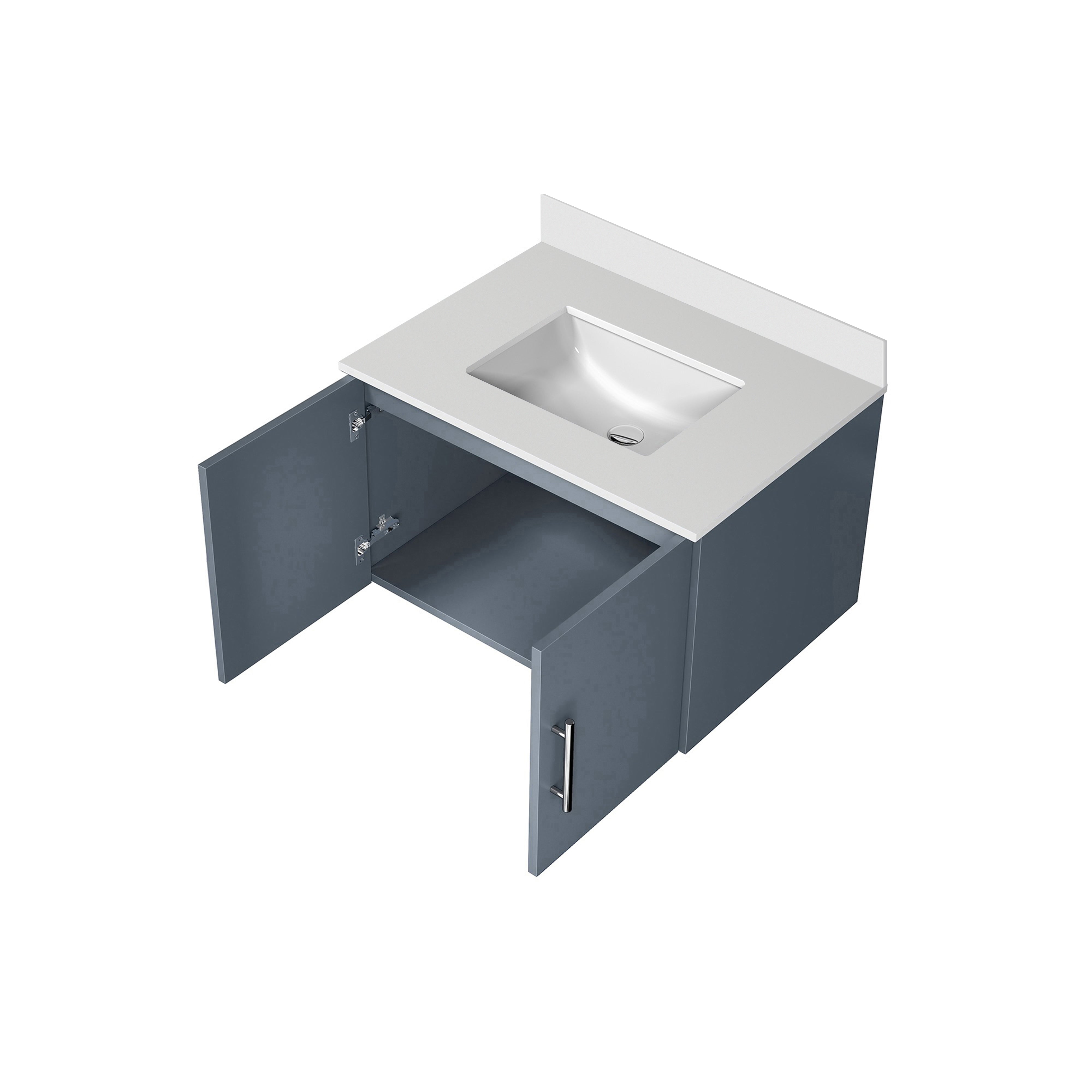 Geneva 30 in. W x 22 in. D Dark Grey Bath Vanity