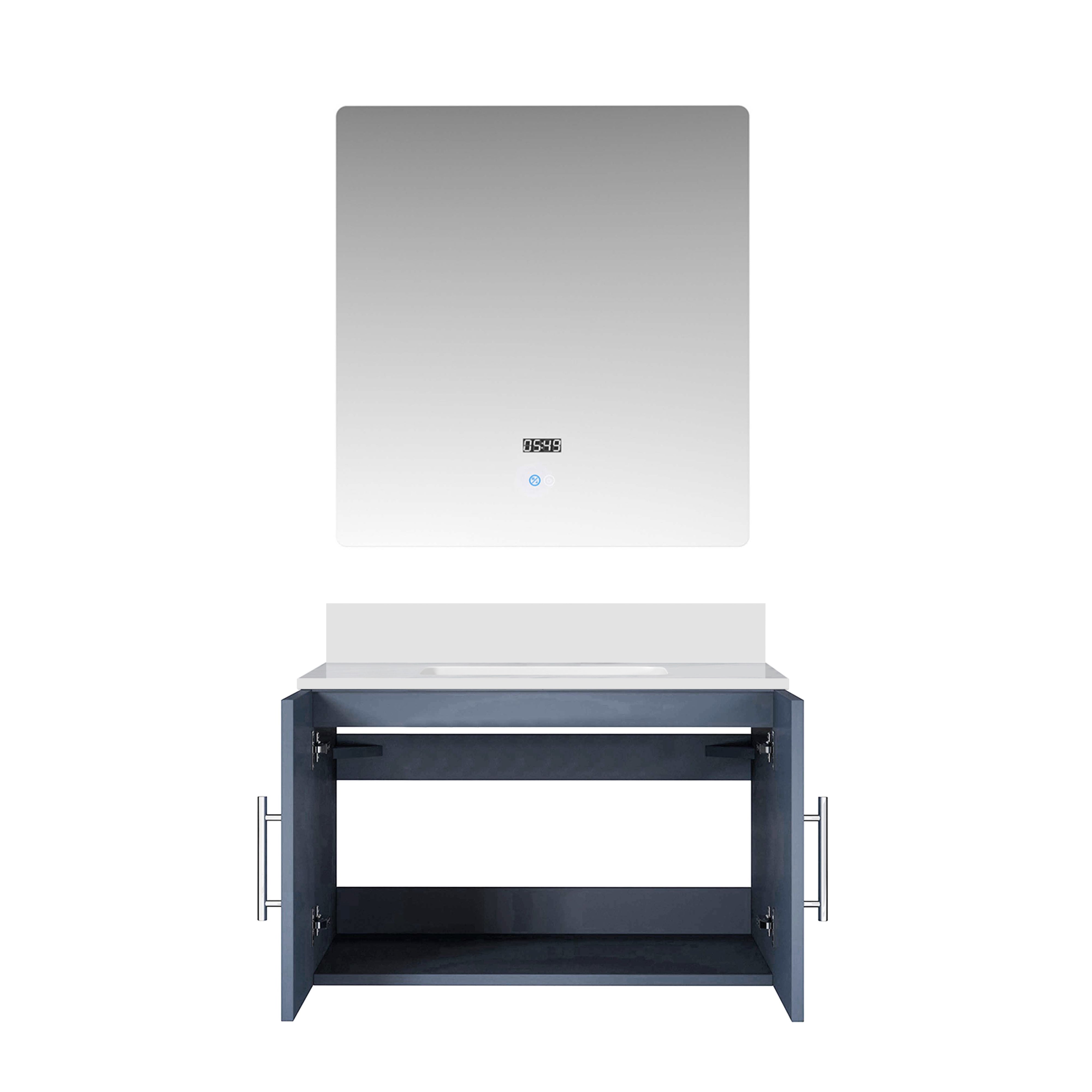 Geneva 30 in. W x 22 in. D Dark Grey Bath Vanity