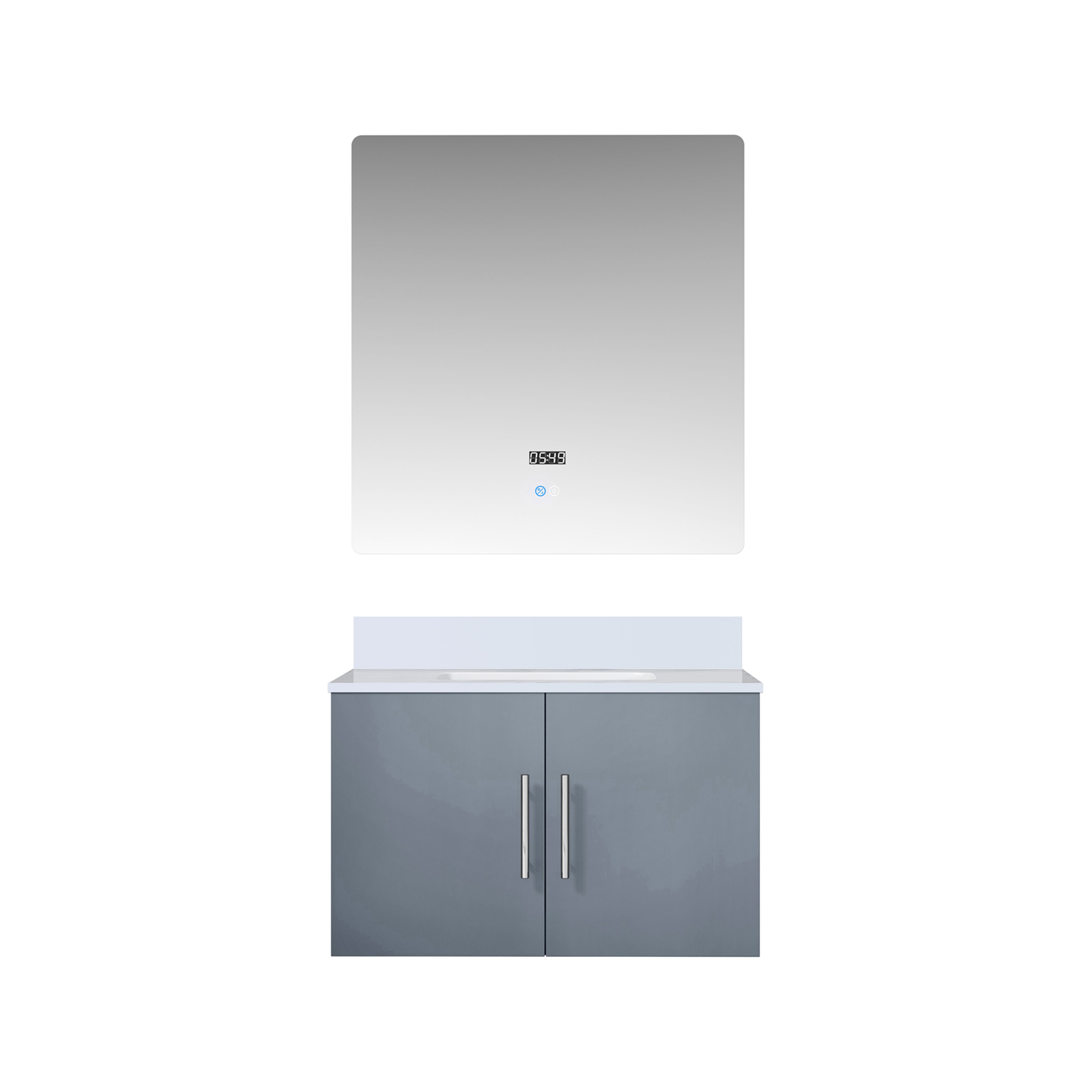 Geneva 30 in. W x 22 in. D Dark Grey Bath Vanity
