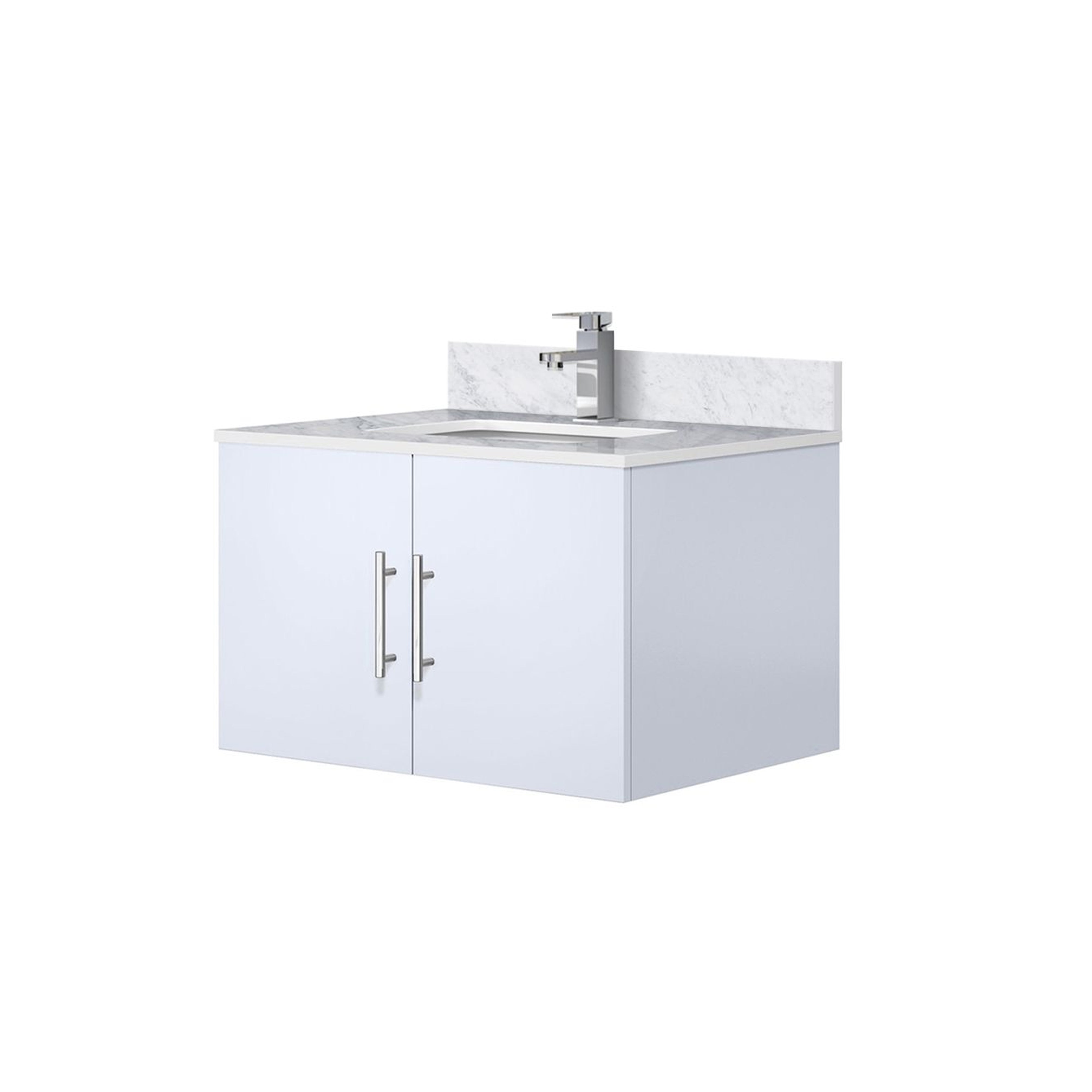 Geneva 30 in. W x 22 in. D Glossy White Bath Vanity