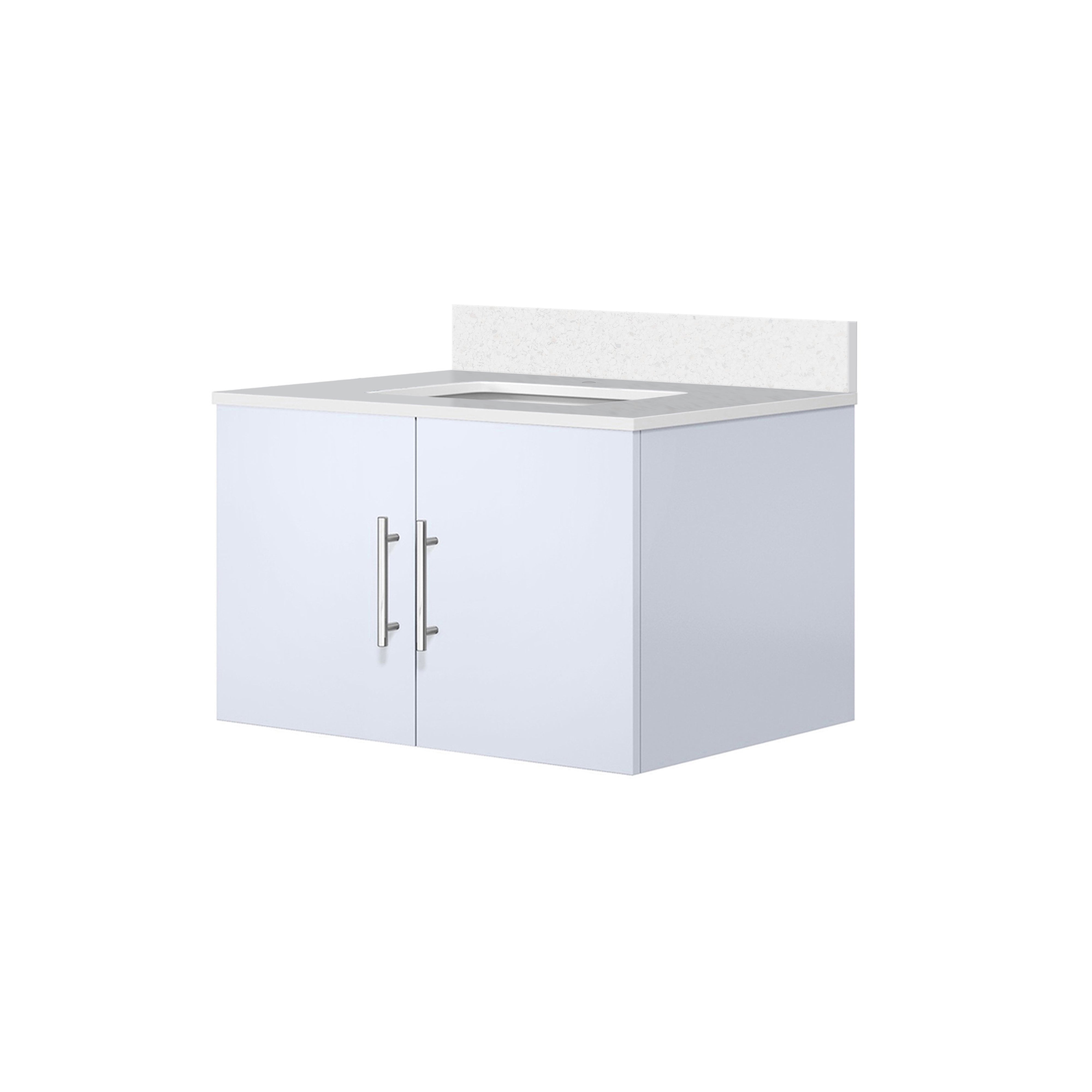 Geneva 30 in. W x 22 in. D Glossy White Bath Vanity