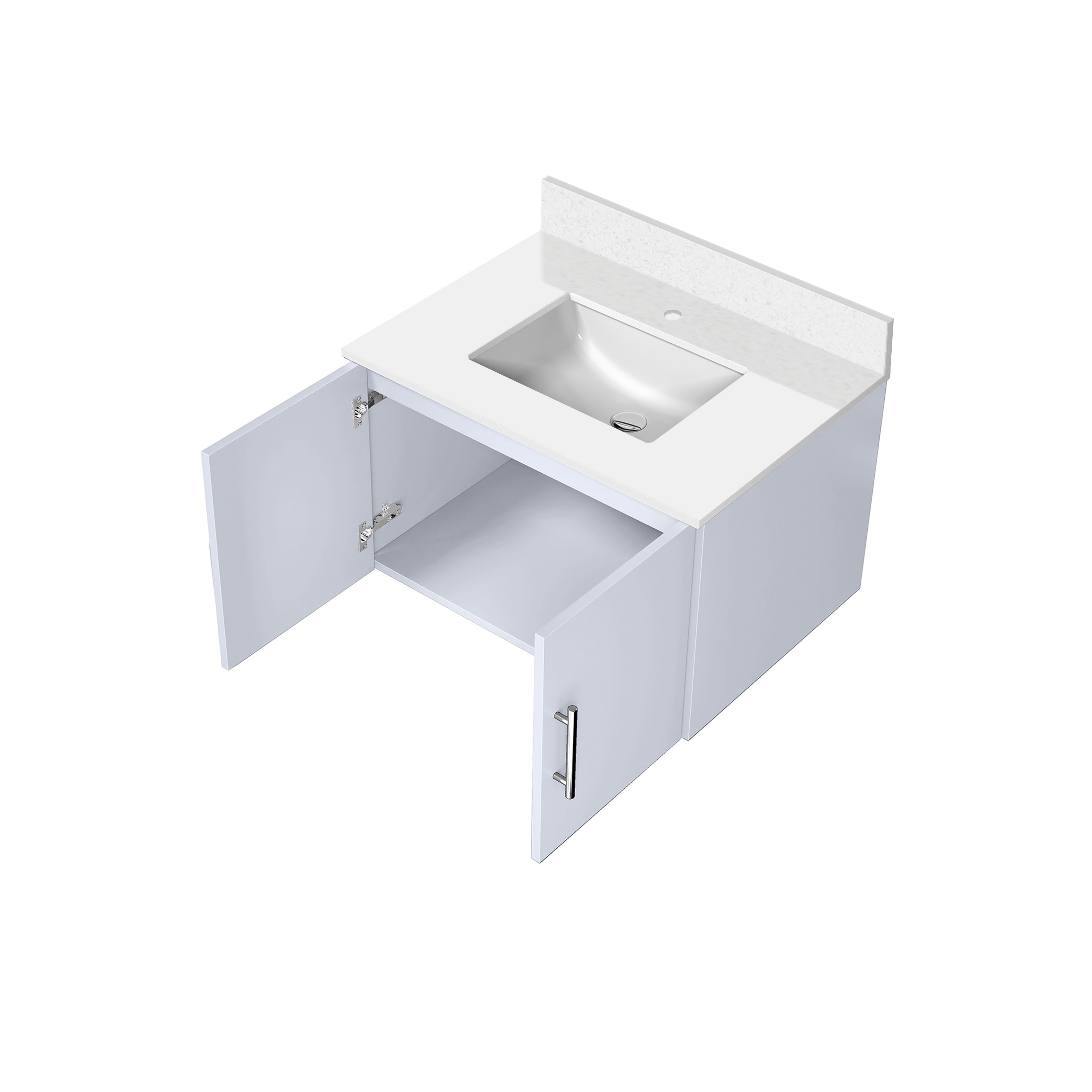 Geneva 30 in. W x 22 in. D Glossy White Bath Vanity