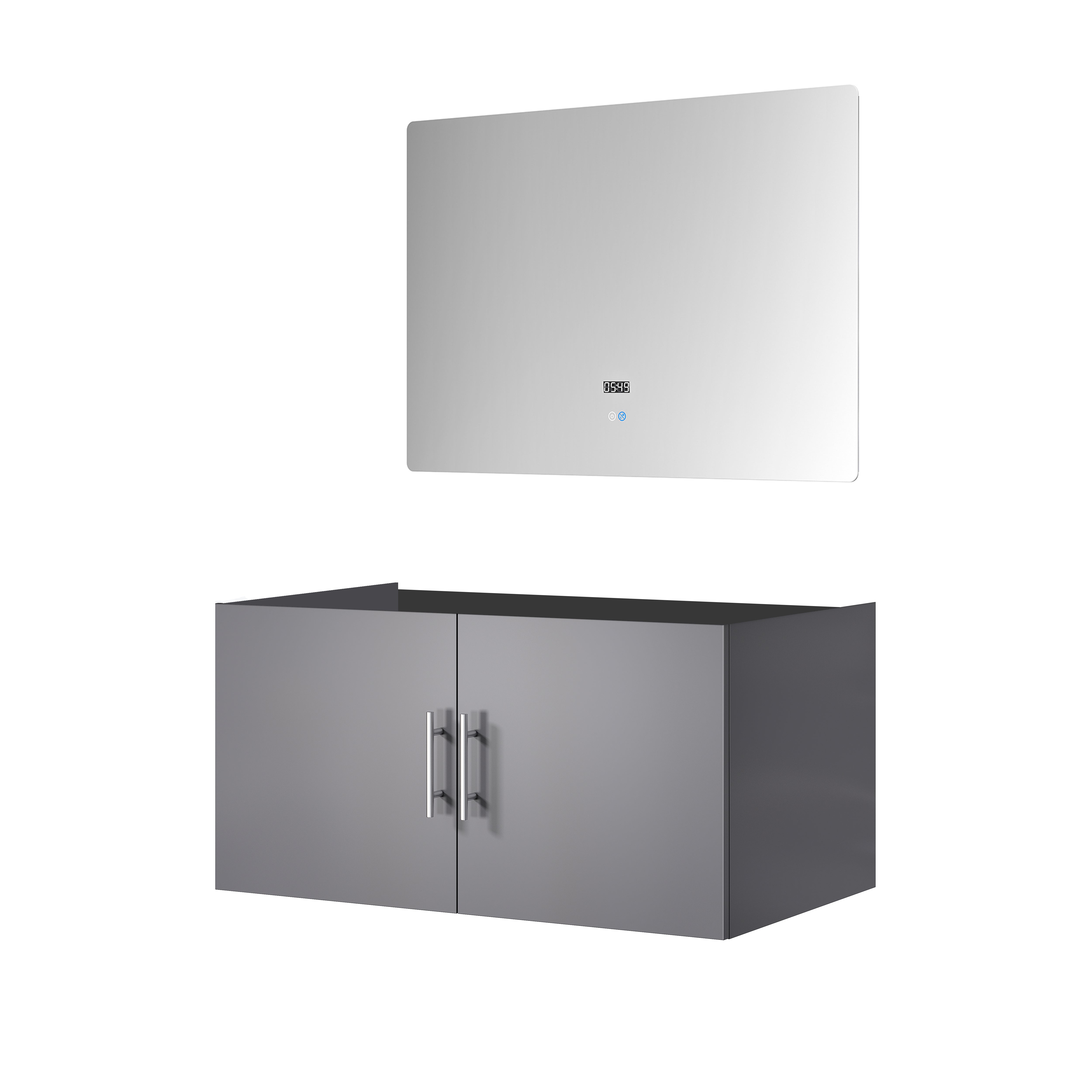 Geneva 36 in. W x 22 in. D Dark Grey Bath Vanity