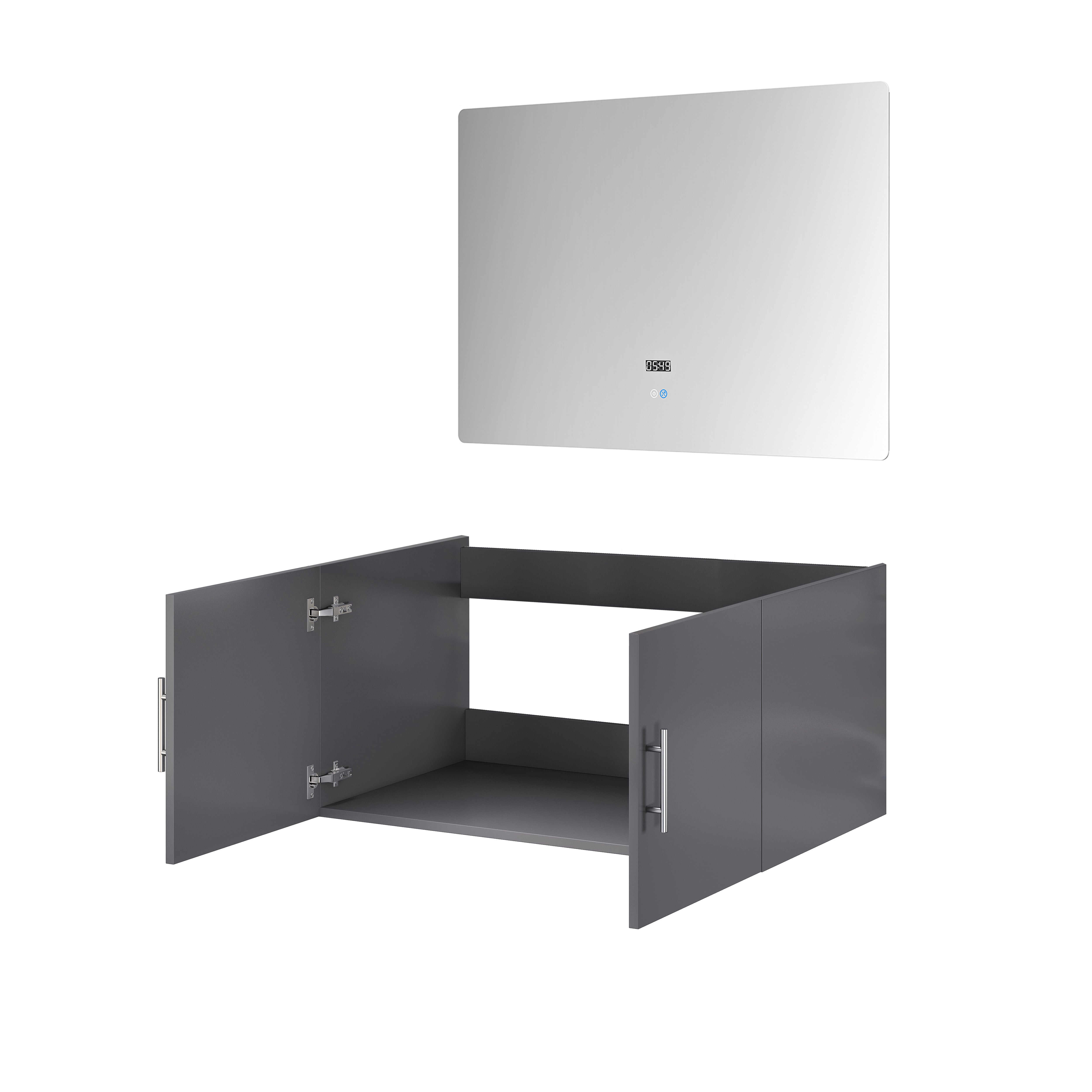 Geneva 36 in. W x 22 in. D Dark Grey Bath Vanity