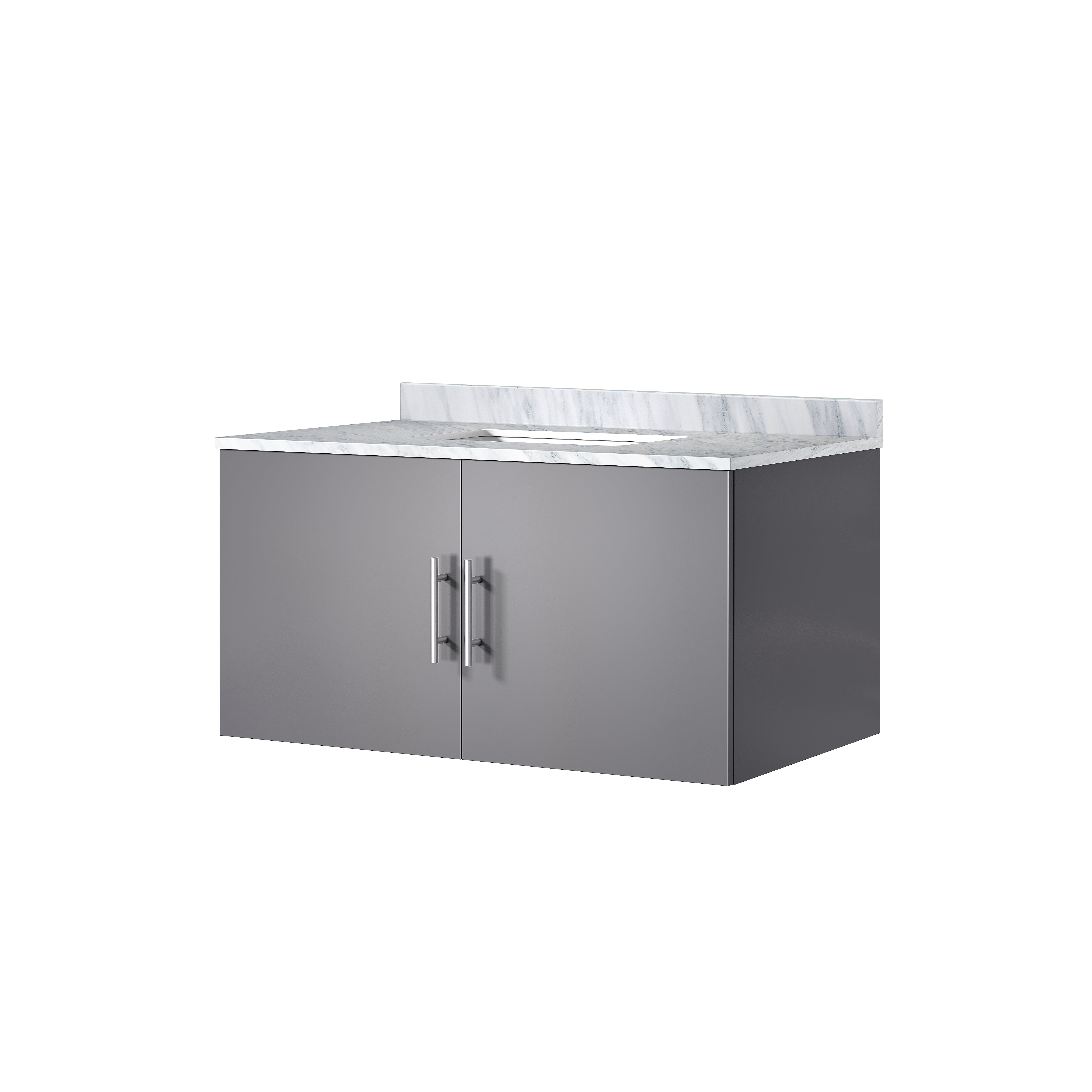 Geneva 36 in. W x 22 in. D Dark Grey Bath Vanity