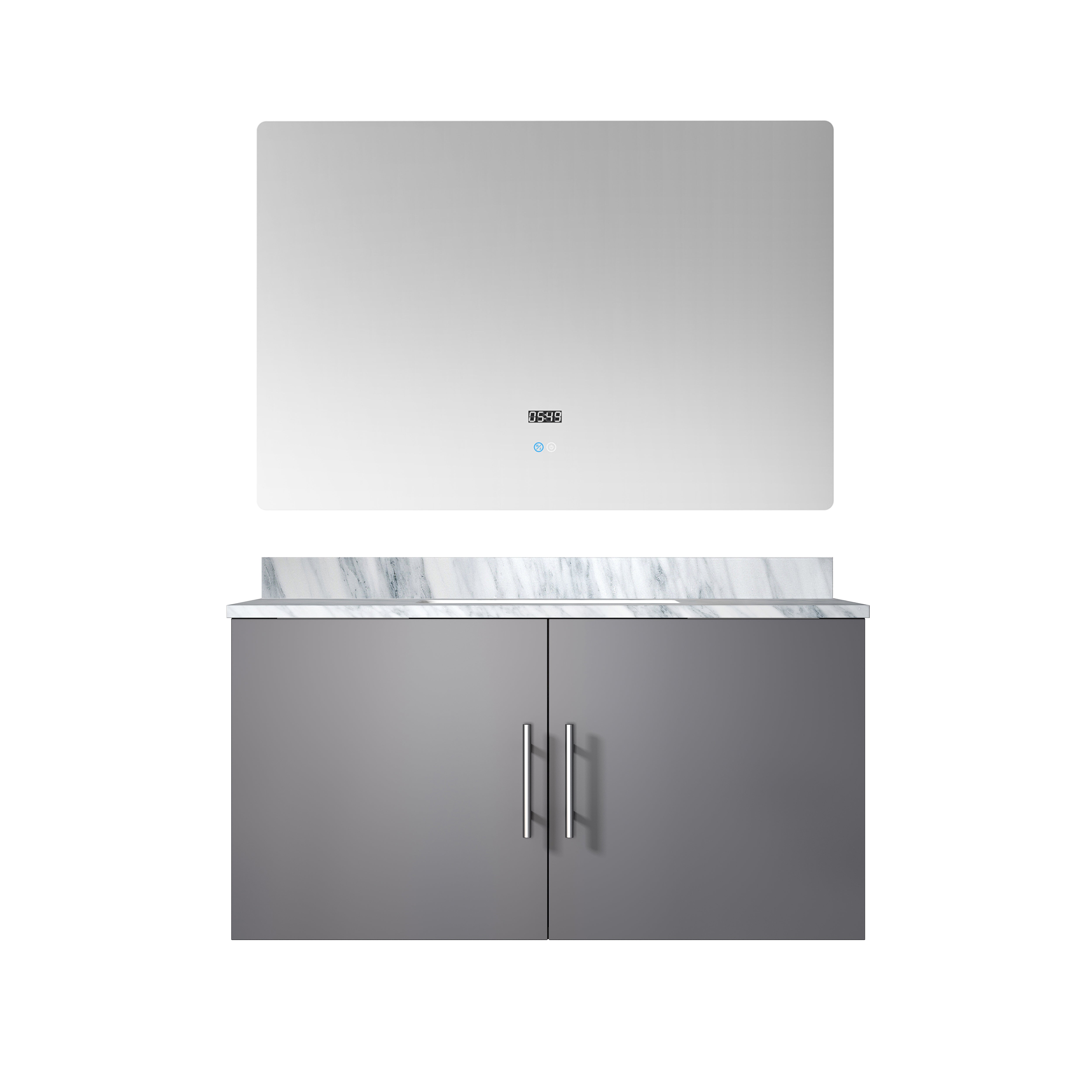 Geneva 36 in. W x 22 in. D Dark Grey Bath Vanity