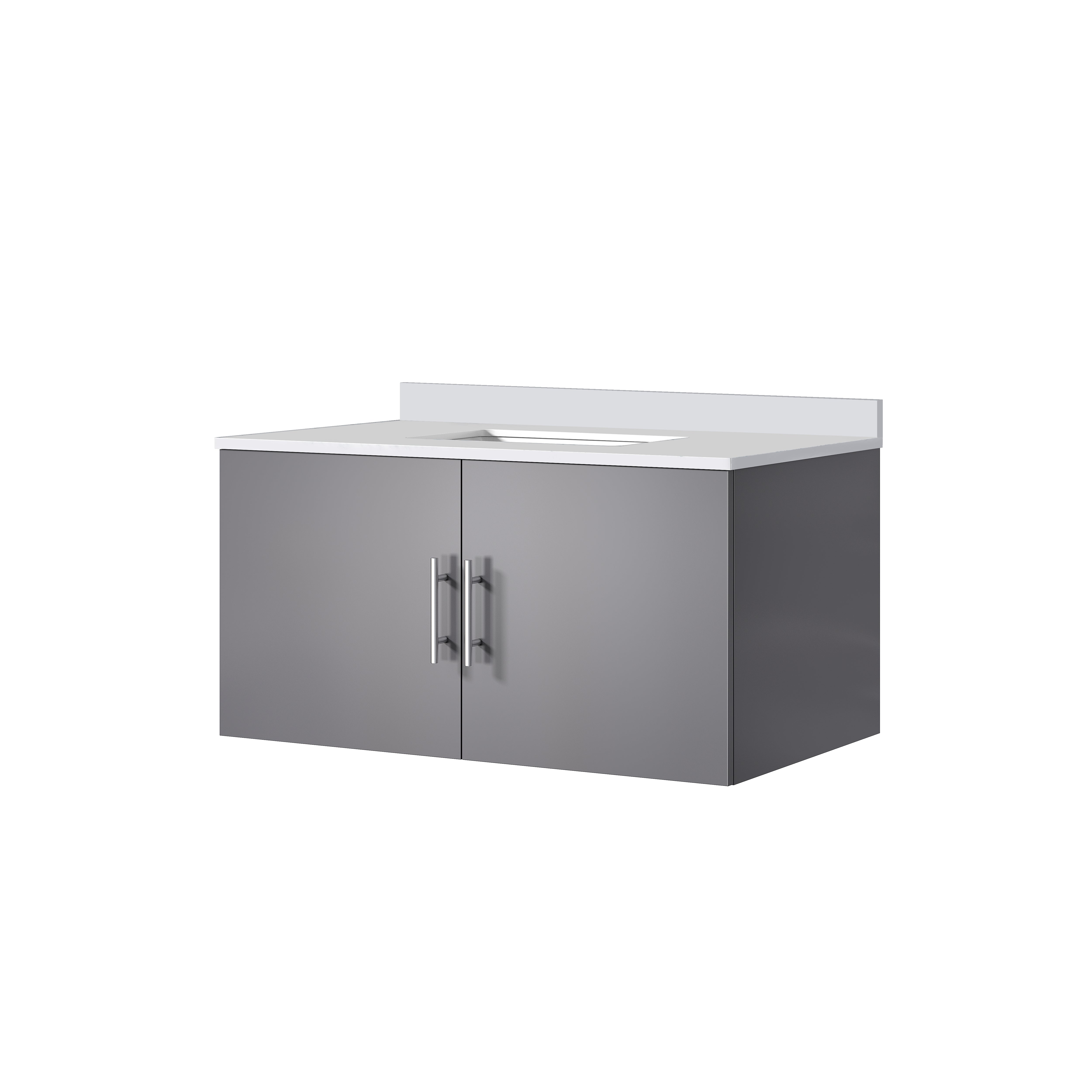 Geneva 36 in. W x 22 in. D Dark Grey Bath Vanity