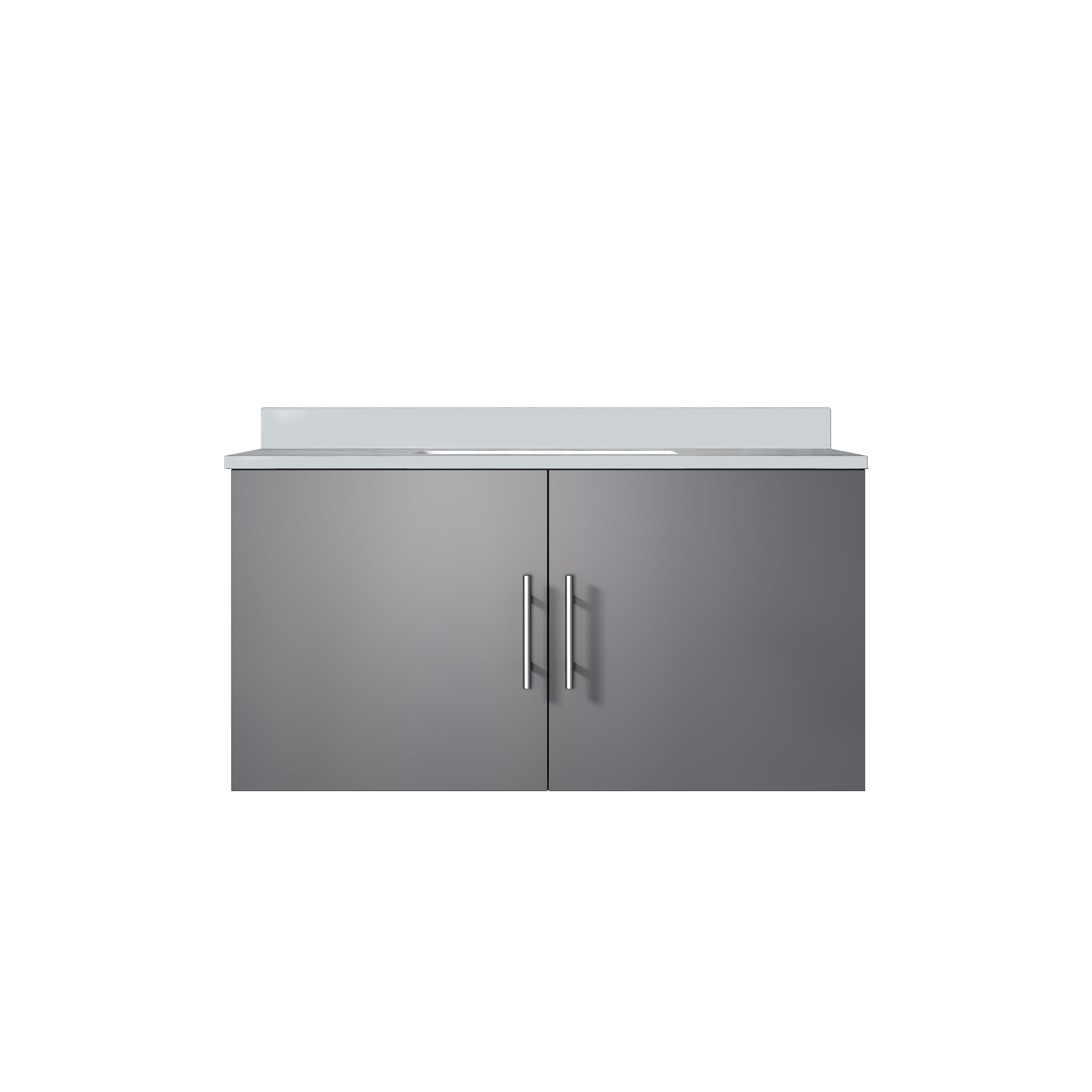 Geneva 36 in. W x 22 in. D Dark Grey Bath Vanity