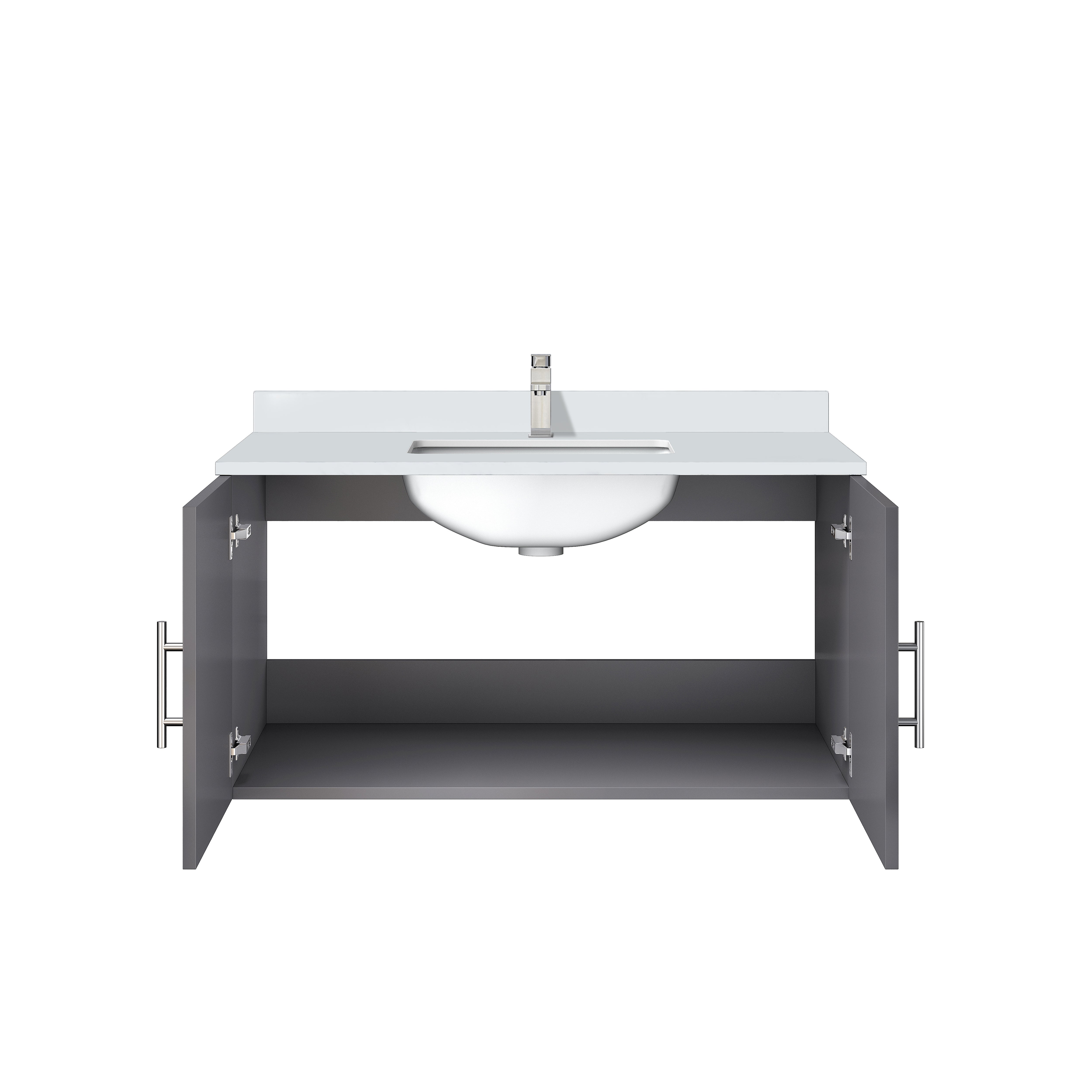 Geneva 36 in. W x 22 in. D Dark Grey Bath Vanity