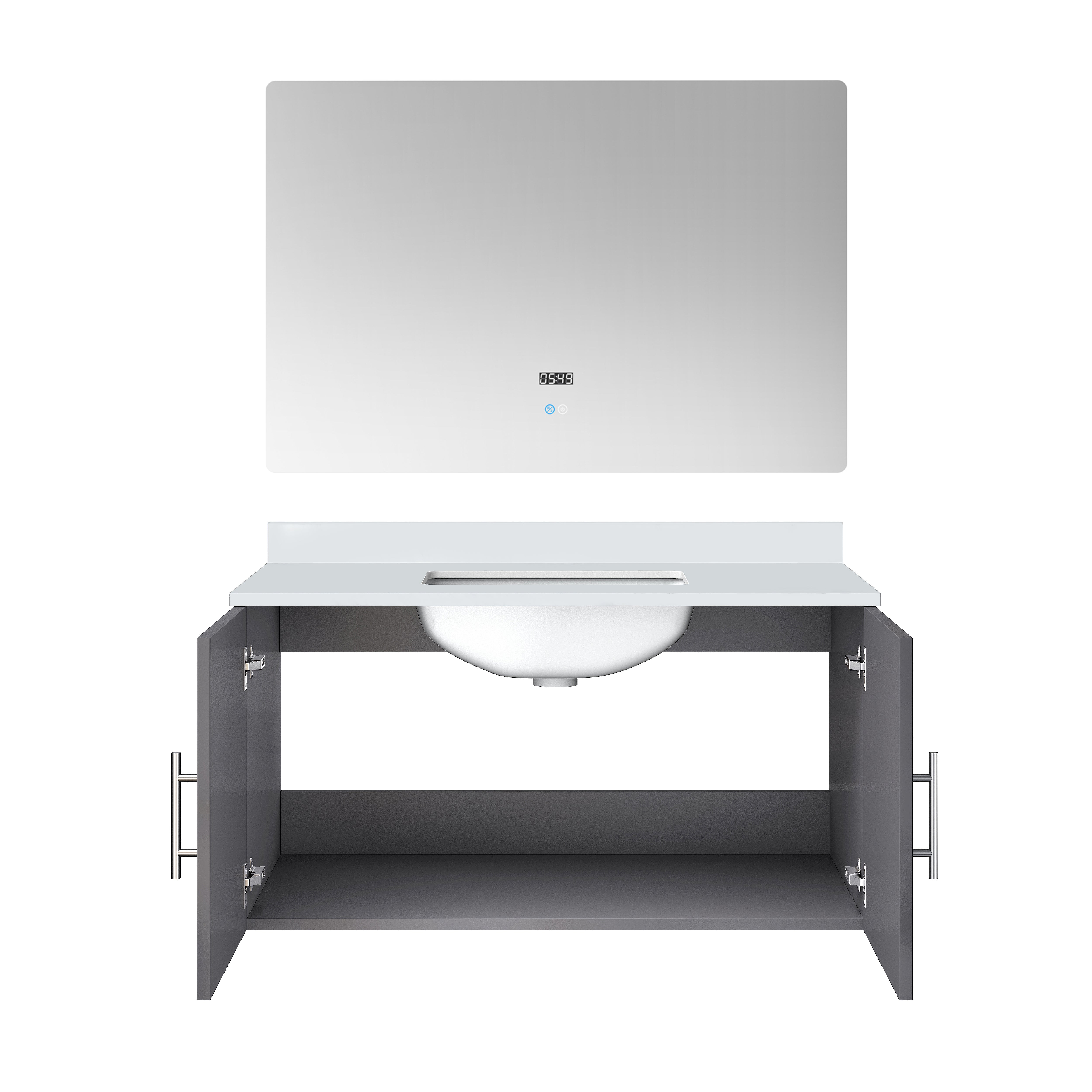 Geneva 36 in. W x 22 in. D Dark Grey Bath Vanity