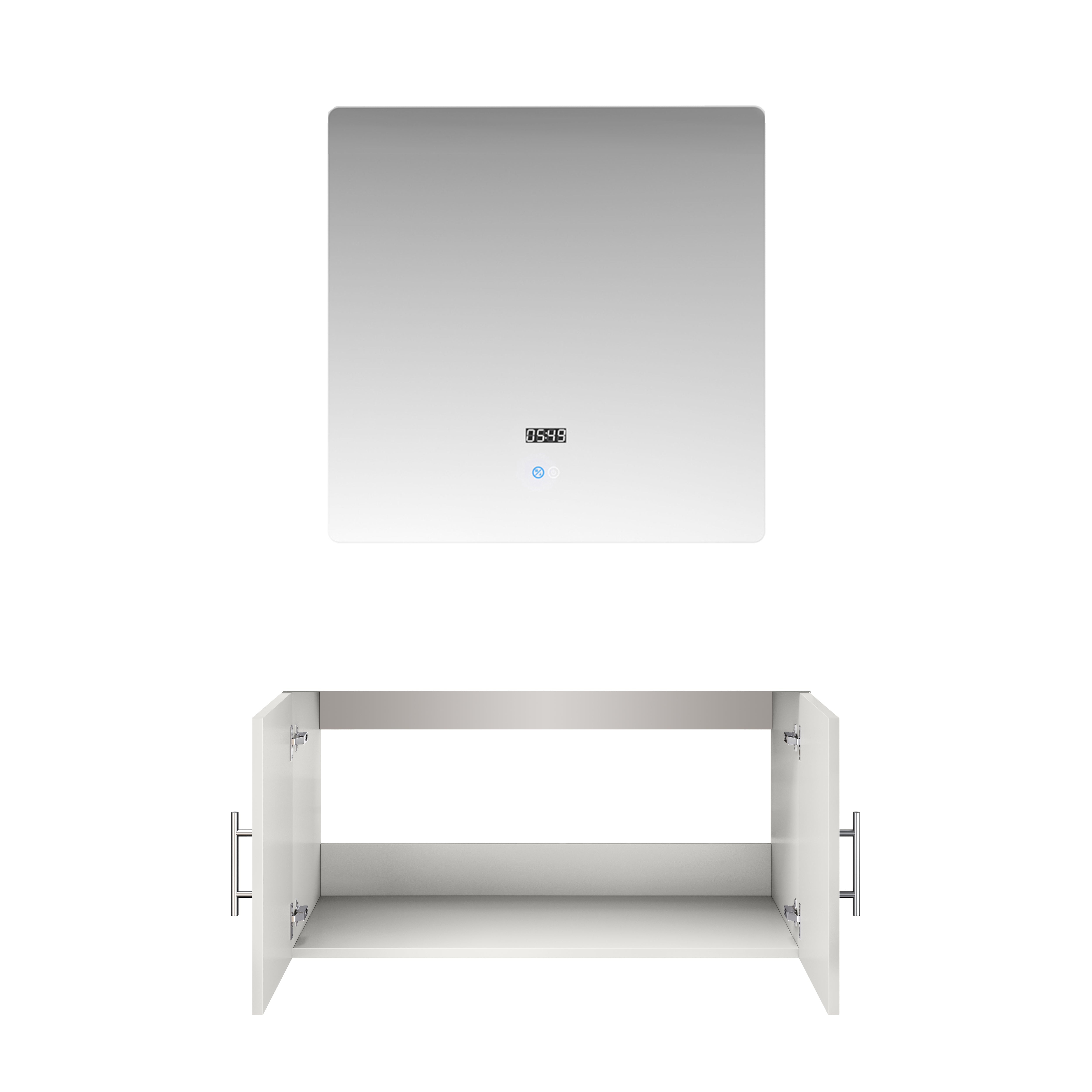 Geneva 36 in. W x 22 in. D Glossy White Bath Vanity