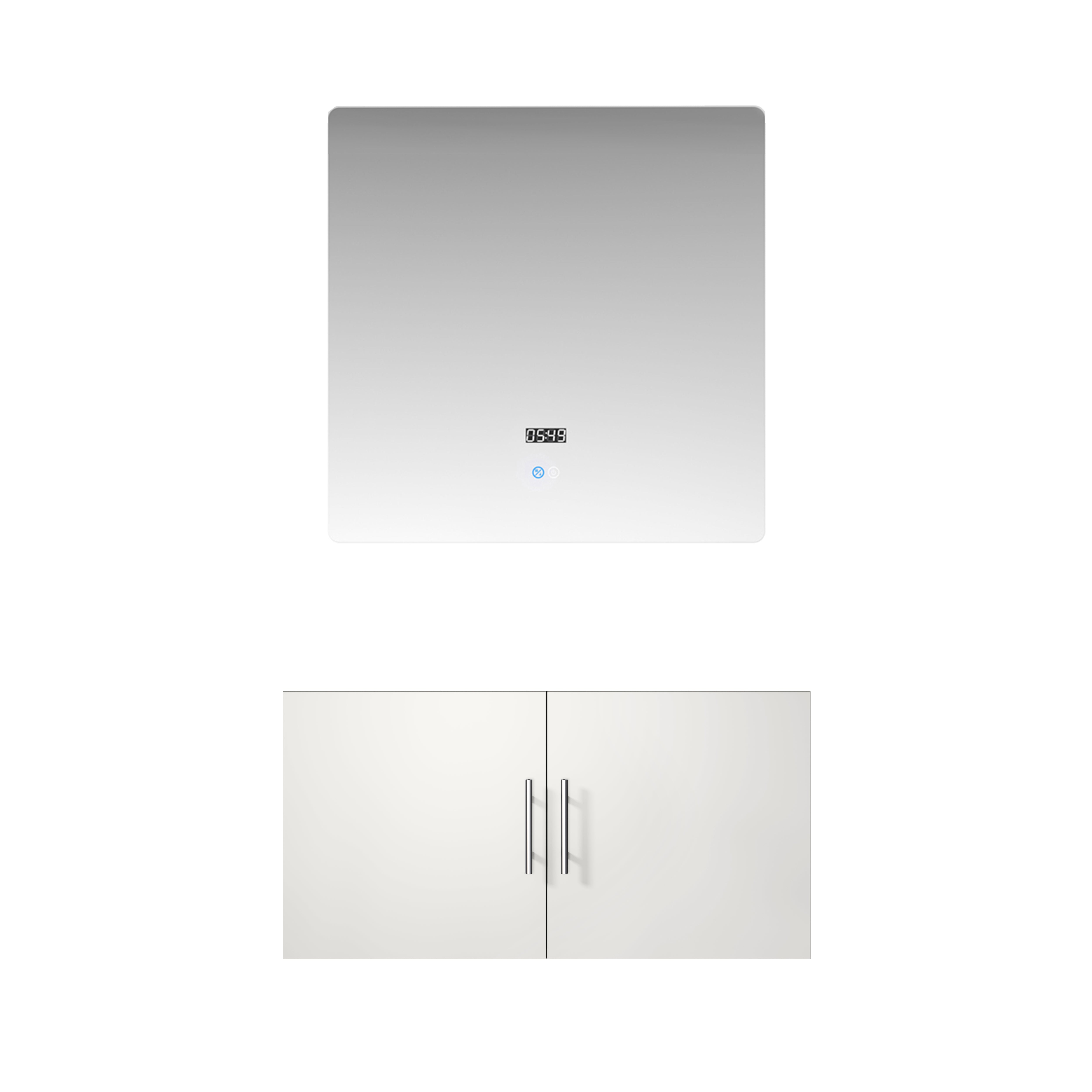 Geneva 36 in. W x 22 in. D Glossy White Bath Vanity