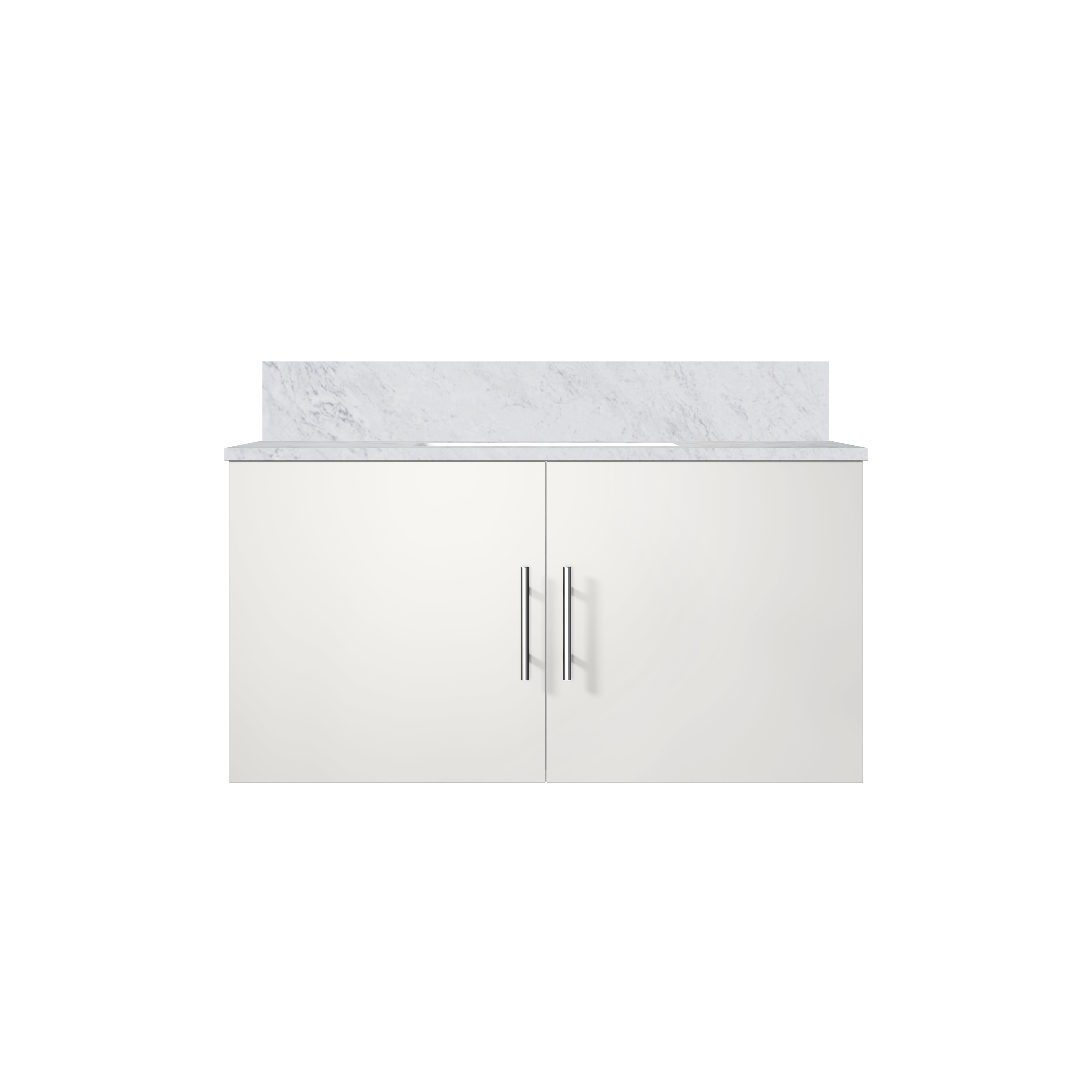 Geneva 36 in. W x 22 in. D Glossy White Bath Vanity