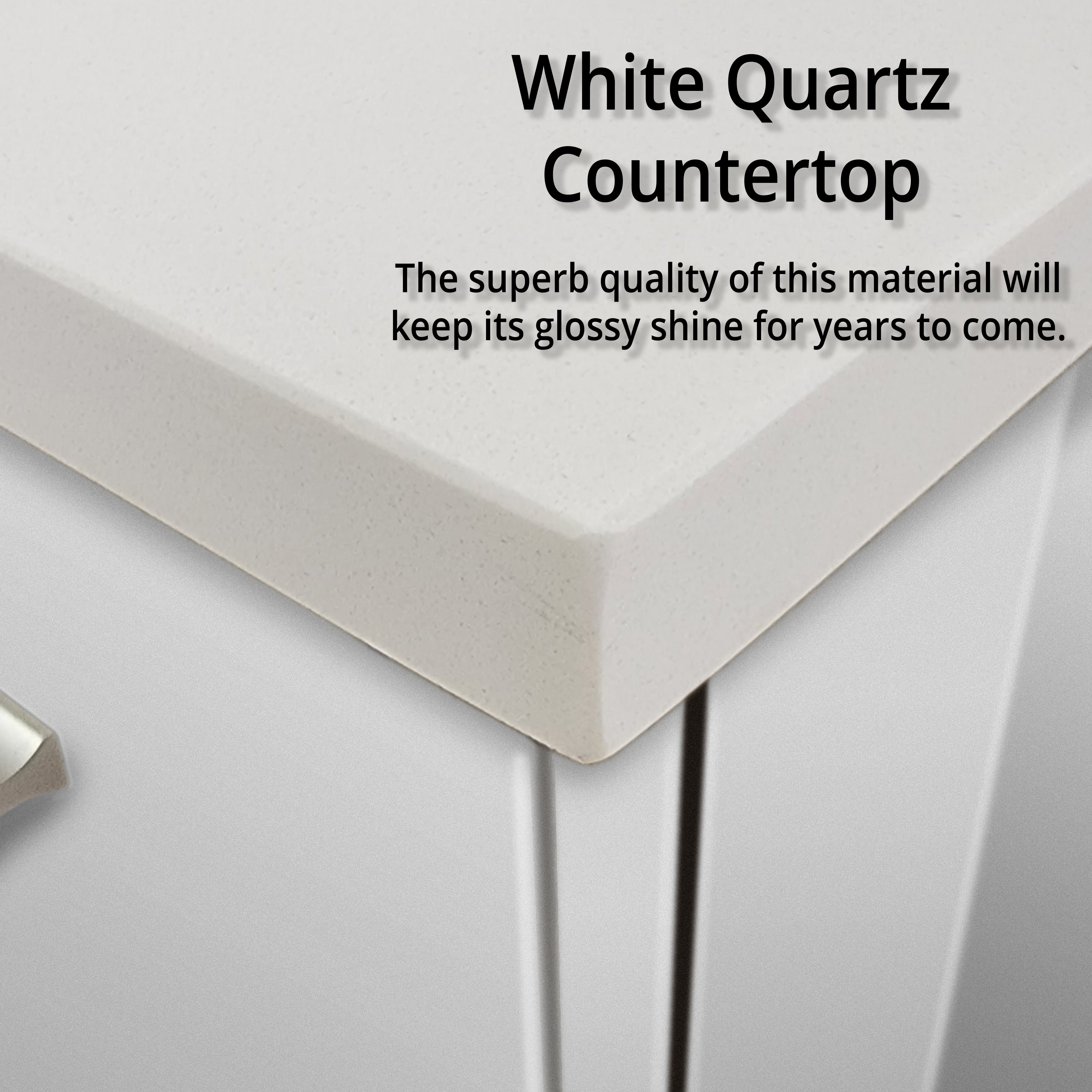 Geneva 36 in. W x 22 in. D Glossy White Bath Vanity