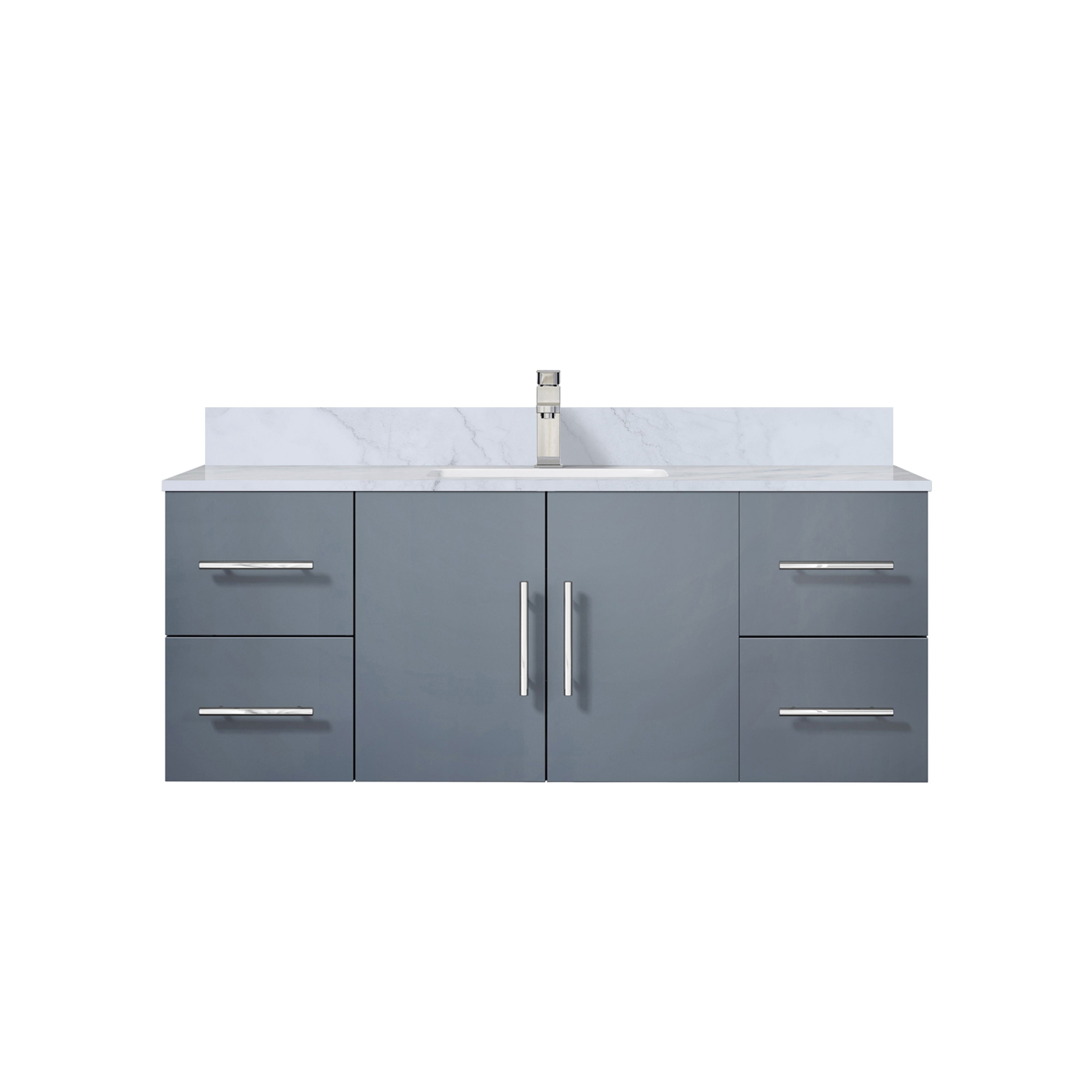 Geneva 48 in. W x 22 in. D Dark Grey Bath Vanity