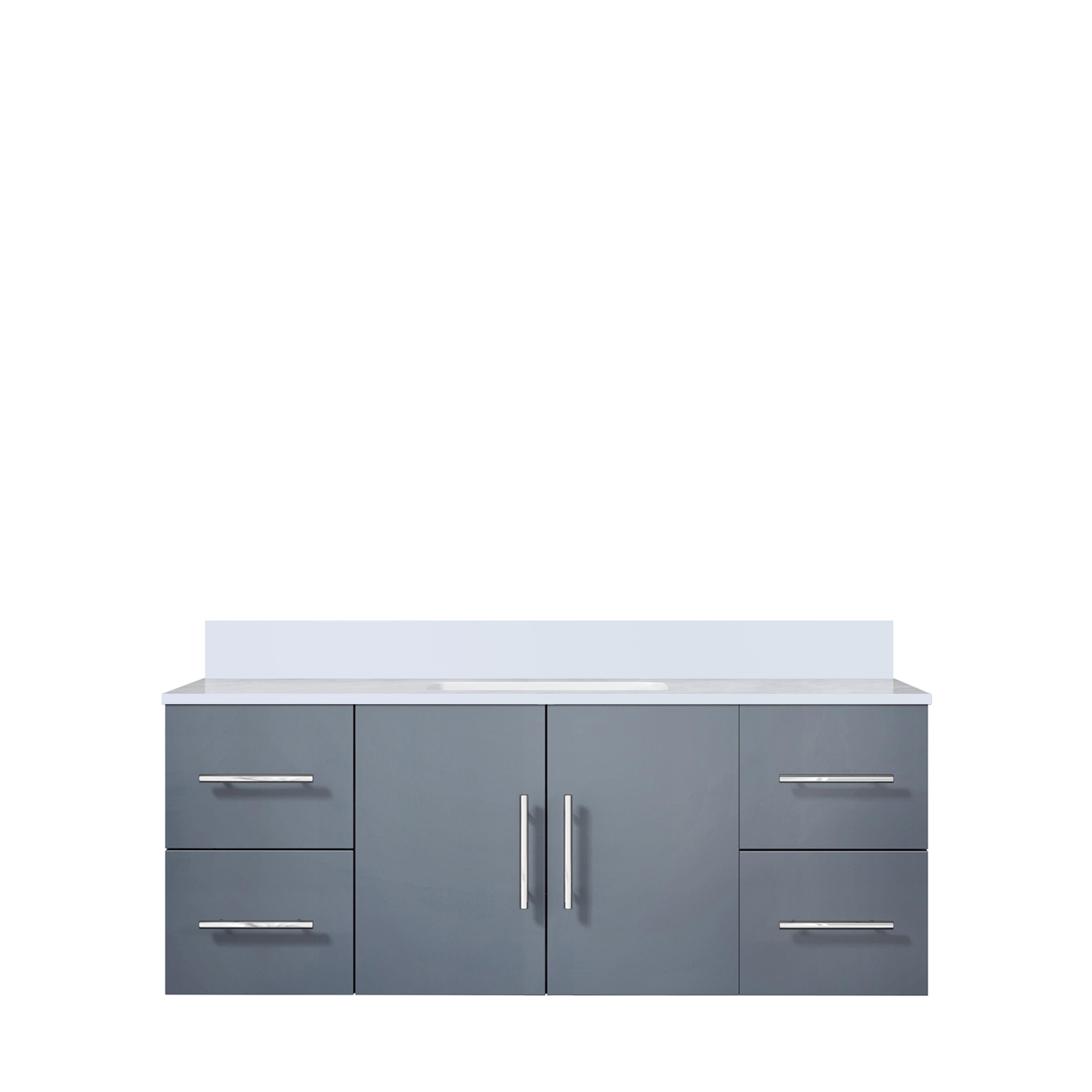 Geneva 48 in. W x 22 in. D Dark Grey Bath Vanity