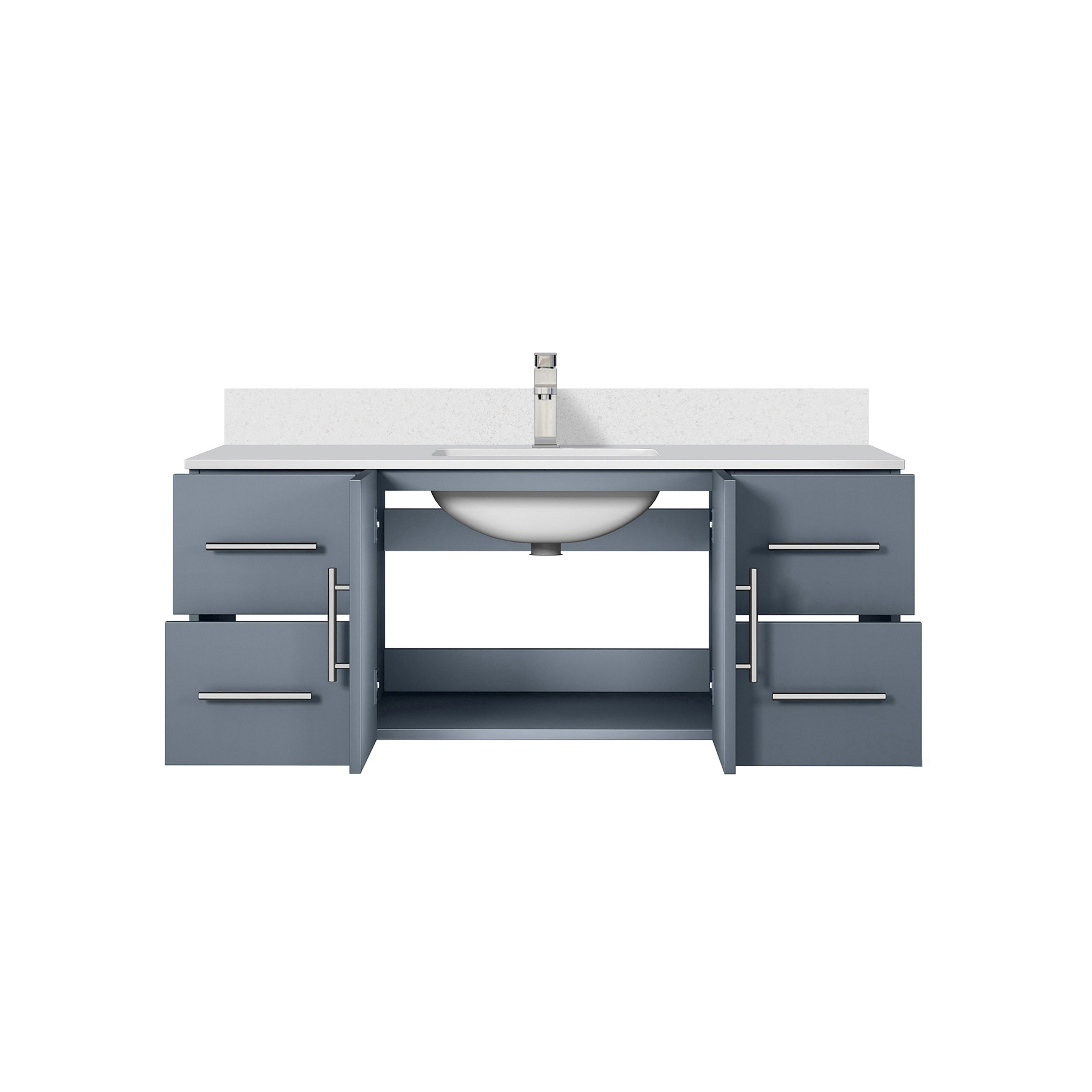 Geneva 48 in. W x 22 in. D Dark Grey Bath Vanity