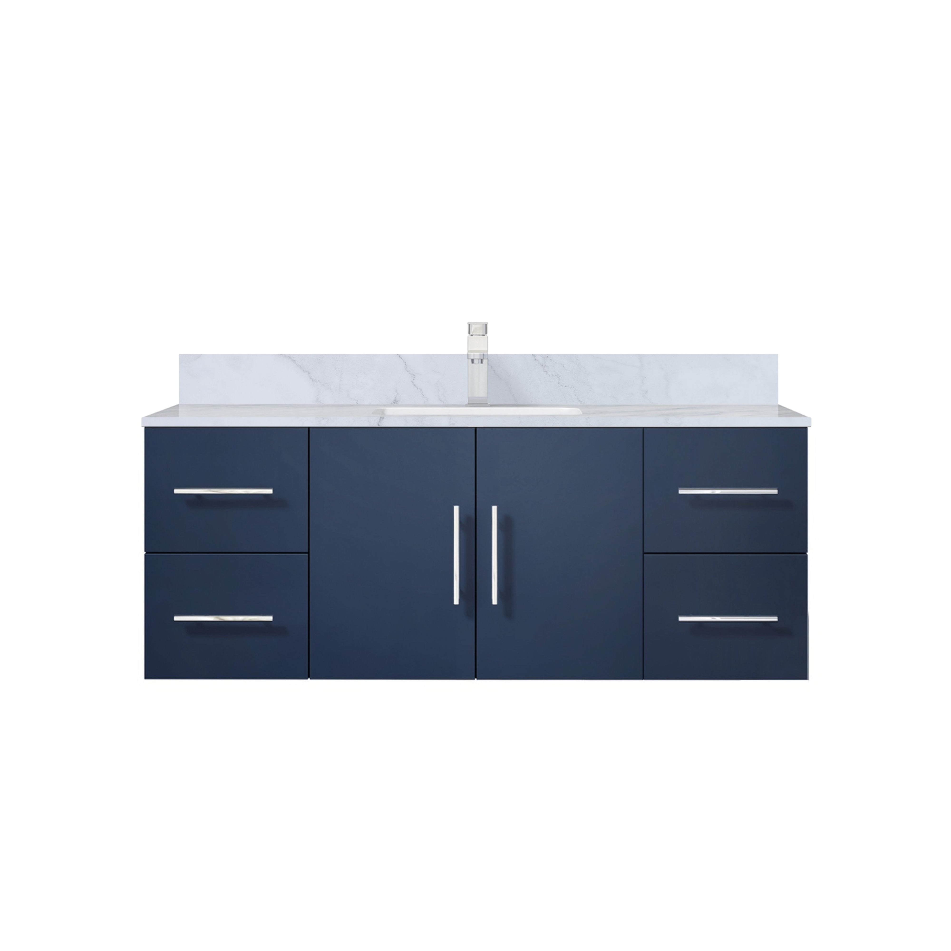 Geneva 48 in. W x 22 in. D Navy Blue Bath Vanity