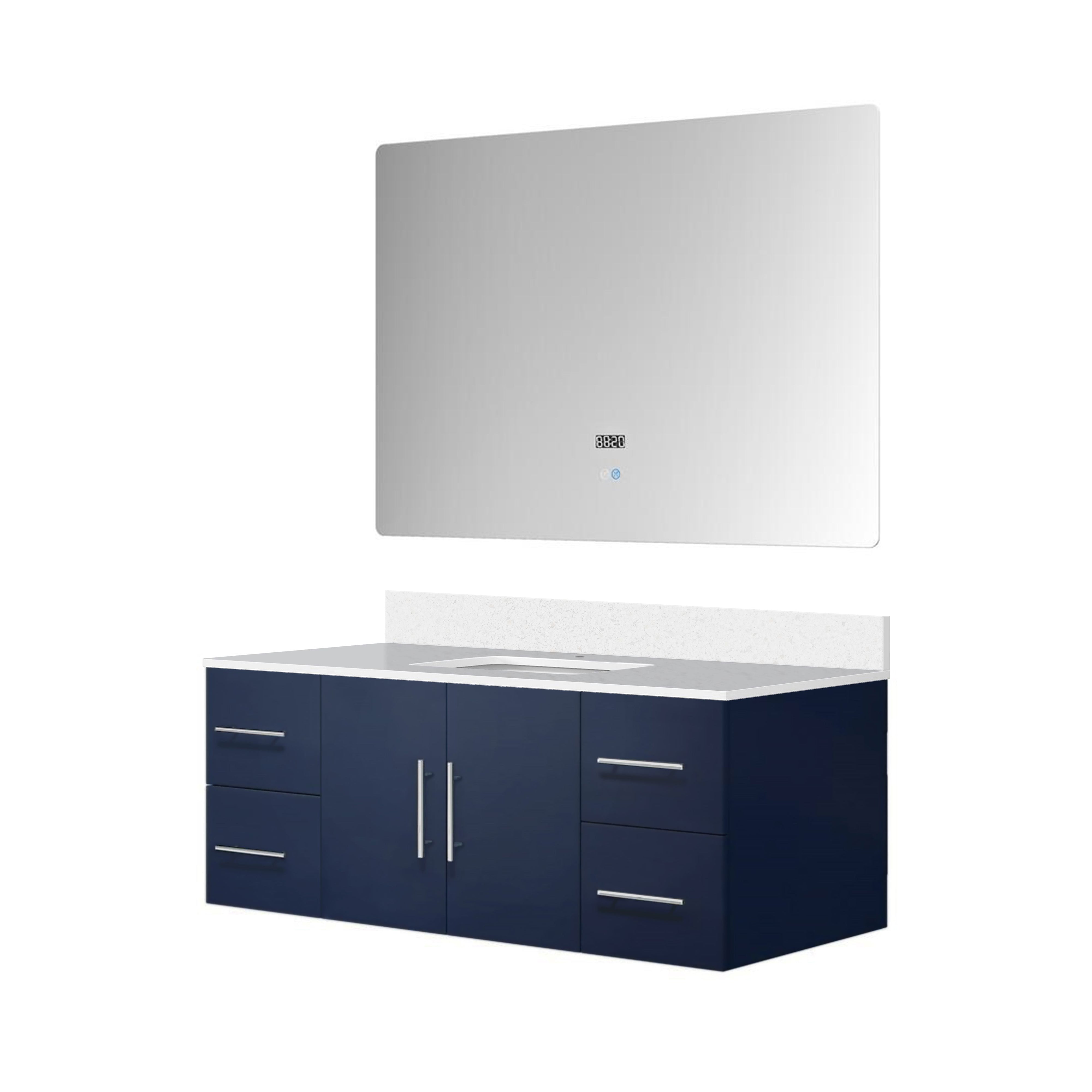 Geneva 48 in. W x 22 in. D Navy Blue Bath Vanity