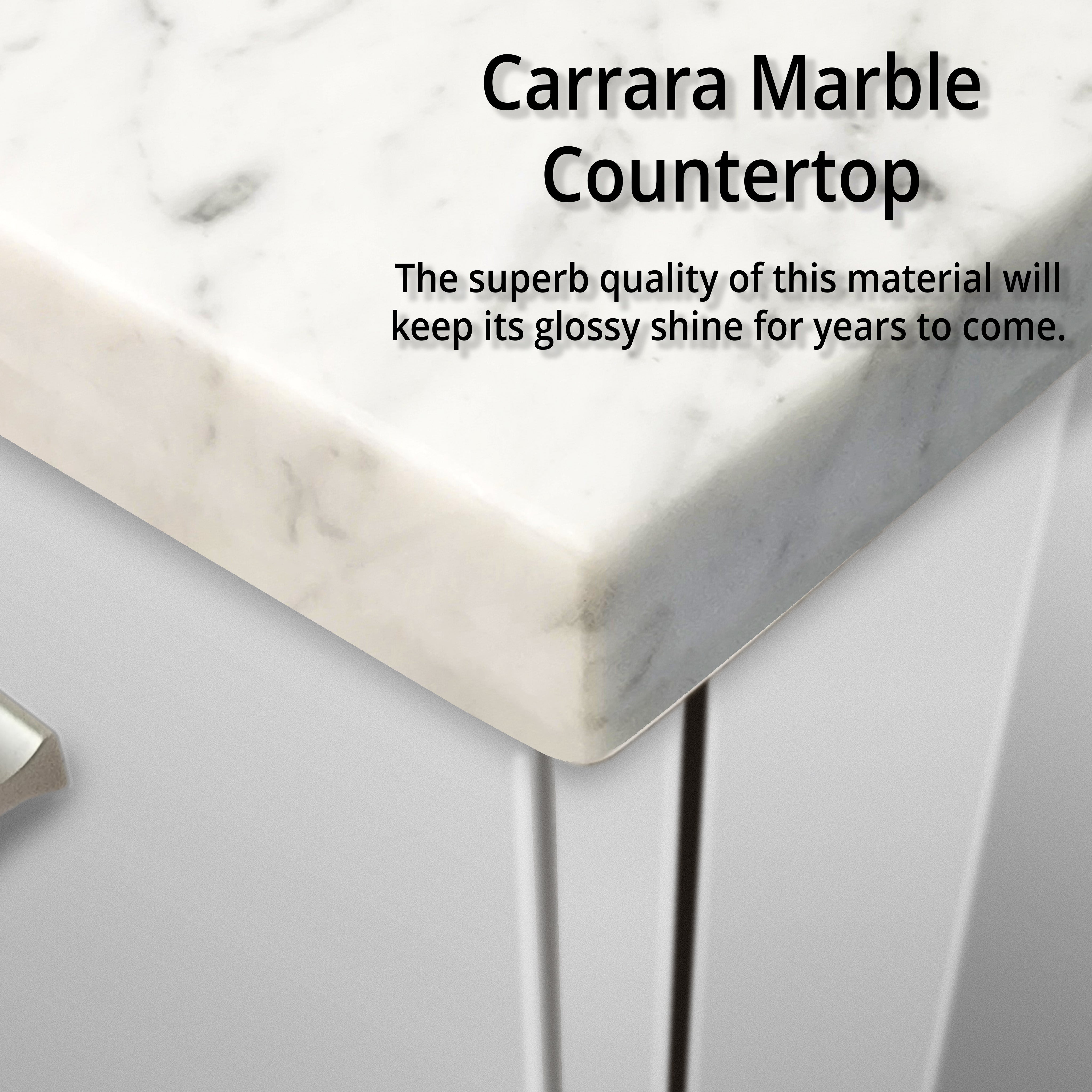 Geneva 60 in. W x 22 in. D Glossy White Double Bath Vanity