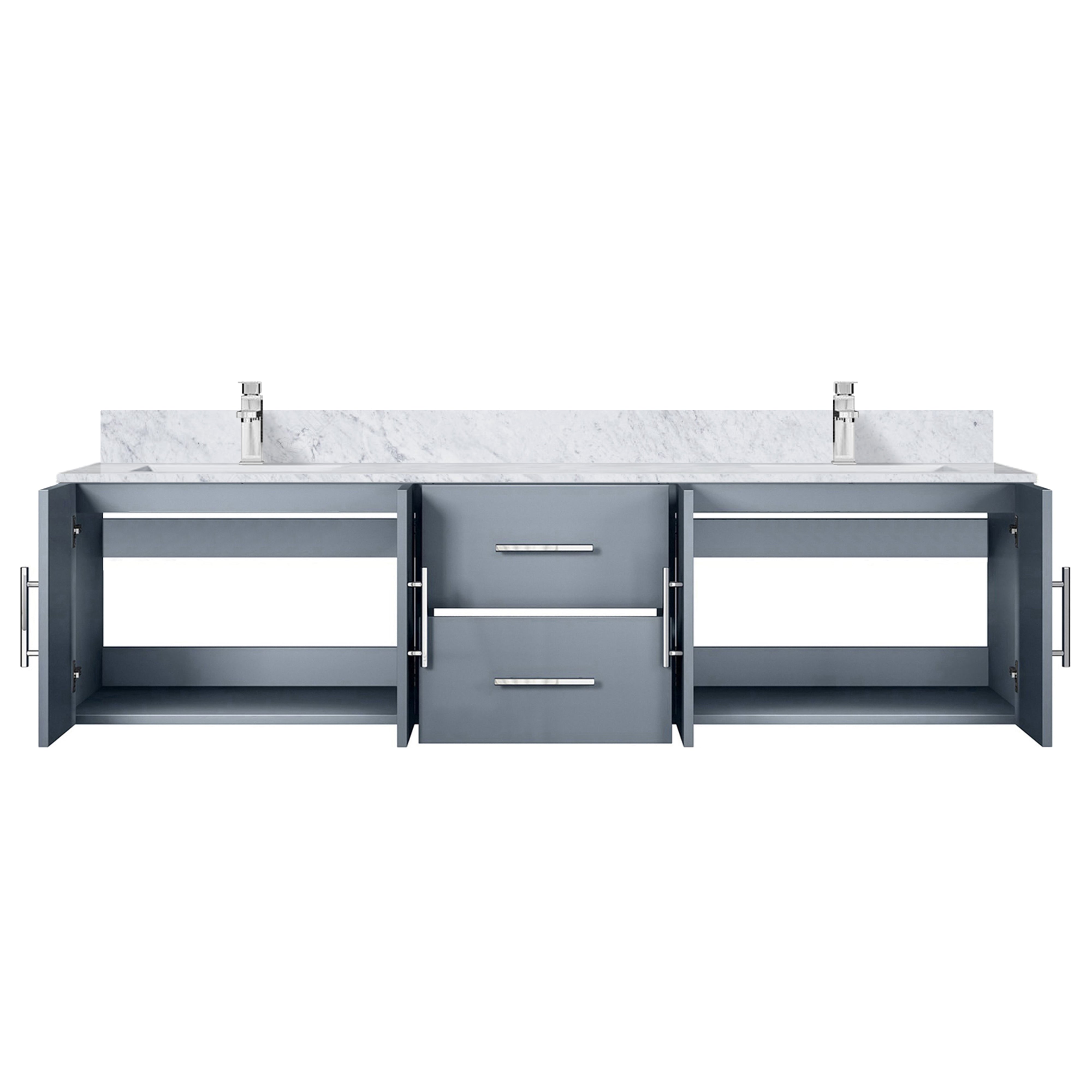 Geneva 72 in. W x 22 in. D Dark Grey Double Bath Vanity