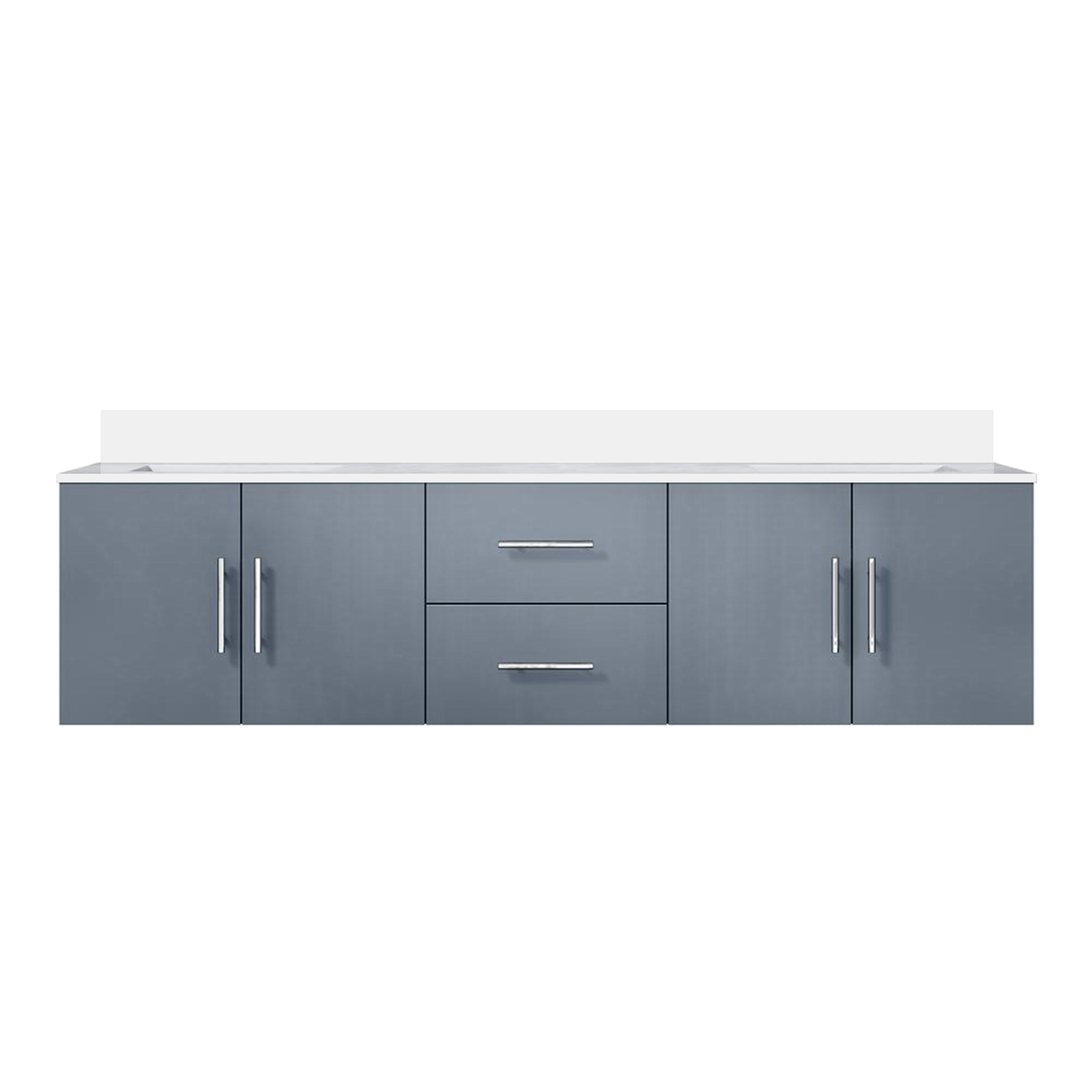 Geneva 72 in. W x 22 in. D Dark Grey Double Bath Vanity