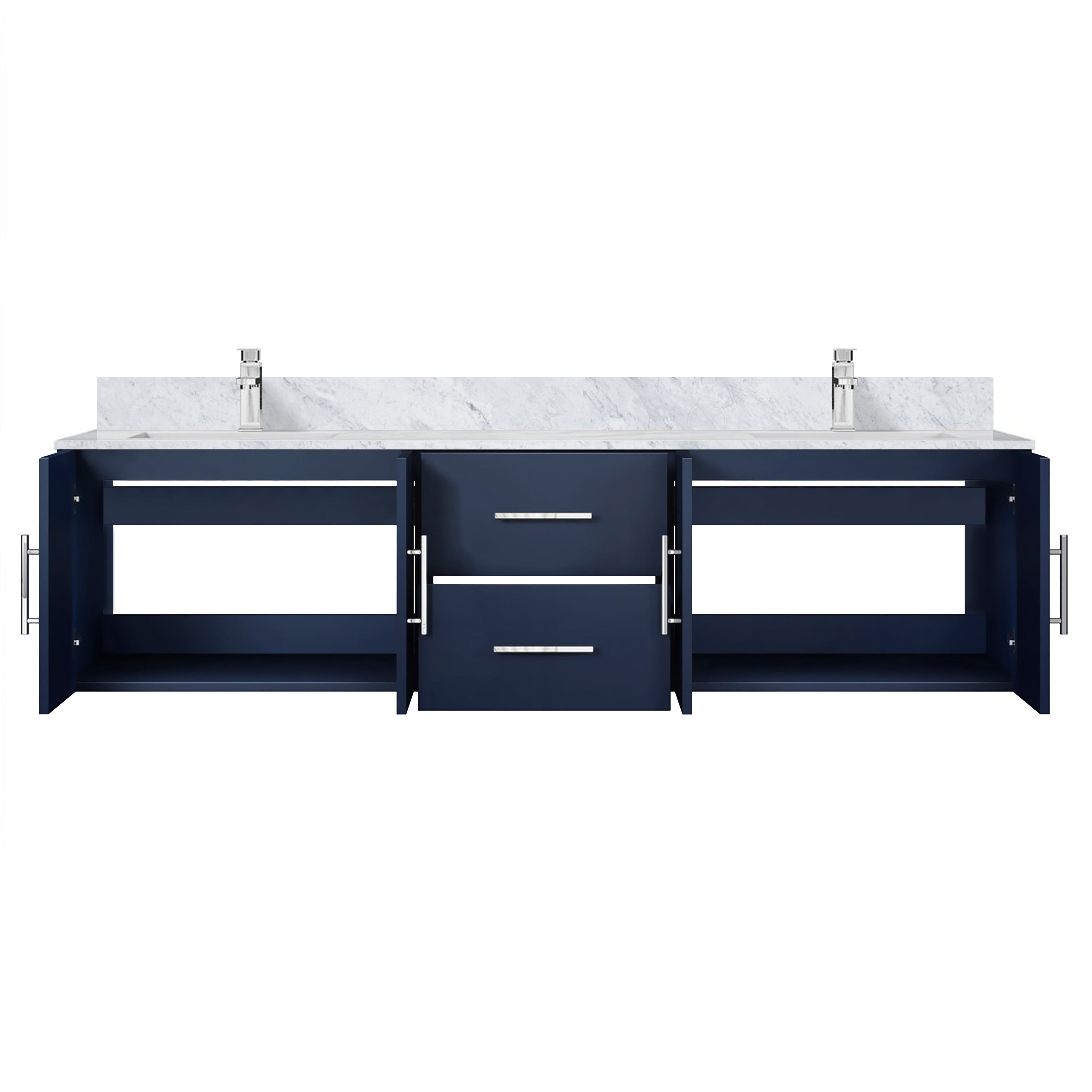 Geneva 72 in. W x 22 in. D Navy Blue Double Bath Vanity