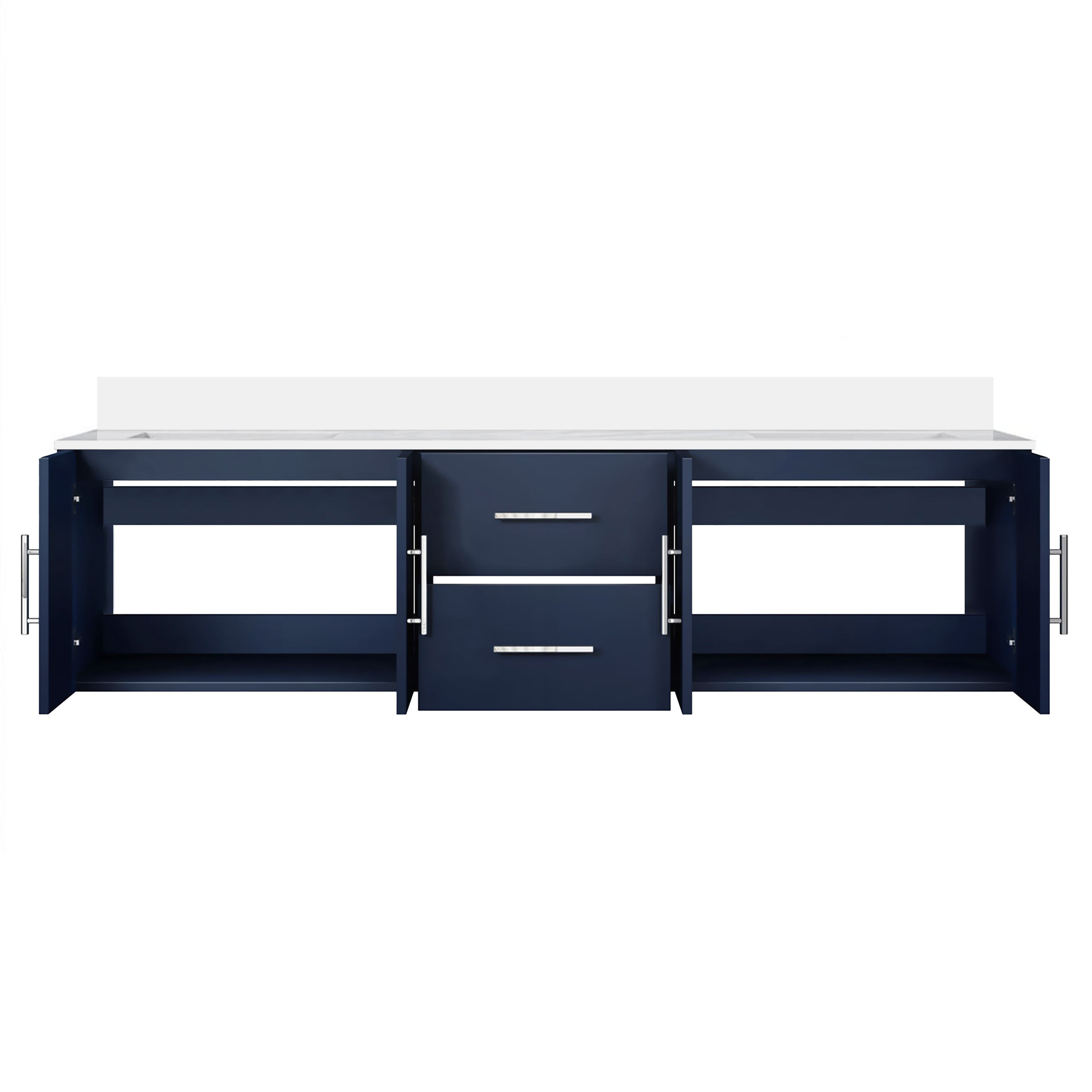 Geneva 72 in. W x 22 in. D Navy Blue Double Bath Vanity