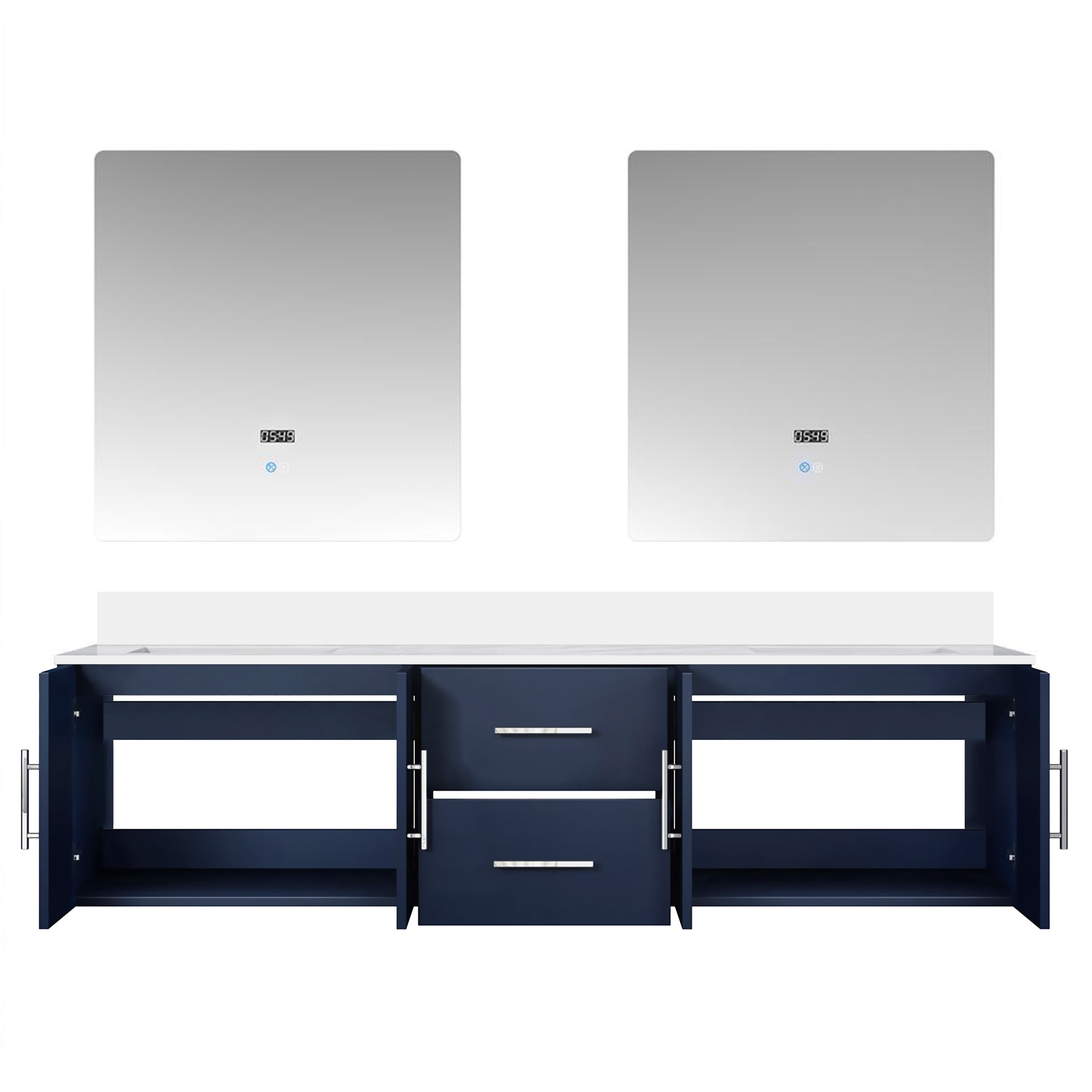 Geneva 72 in. W x 22 in. D Navy Blue Double Bath Vanity